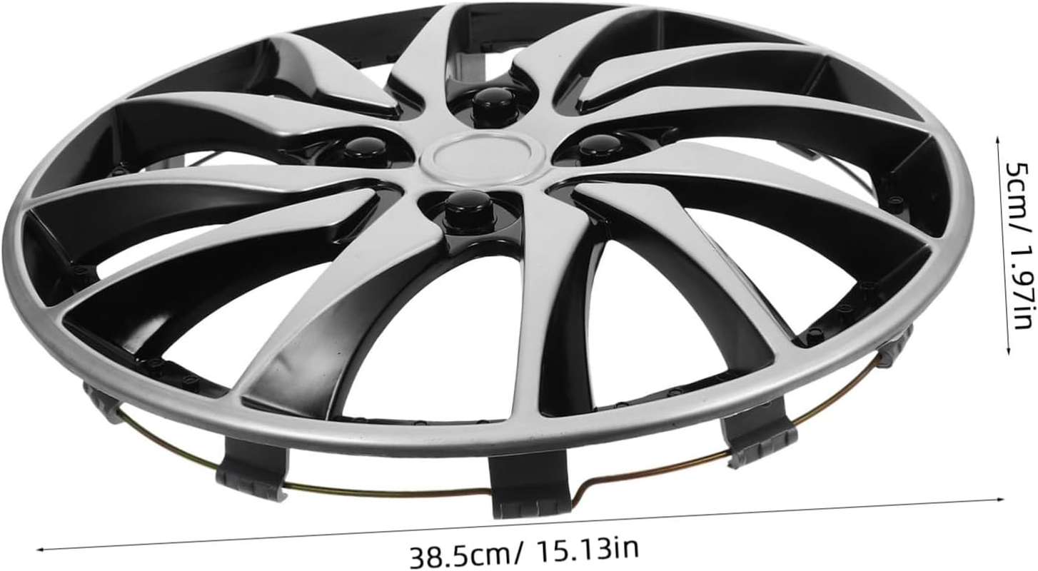 COSMEVIVI 14-Inch Silver Black Automotive Hubcap Wheel Cover Car Rim Hub Case Replacement for 14" Steel Wheels Compatible with Passenger Vehicles image number 1