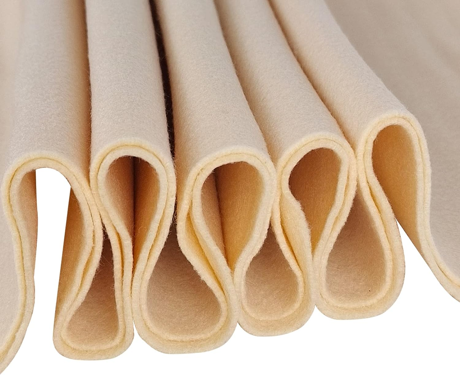 Soft Felt Fabric, 90X90Cm Felt Sheets, 1.4Mm Thick Craft Felt, Felt Fabric by Metre for Art & Craft Project (White)