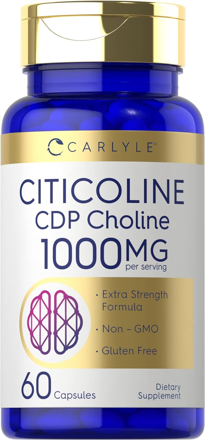 Carlyle Citicoline CDP Choline 500Mg | 60 Capsules | Highest Potency per Capsule | Non-Gmo, Gluten Free Supplement | By image number 5
