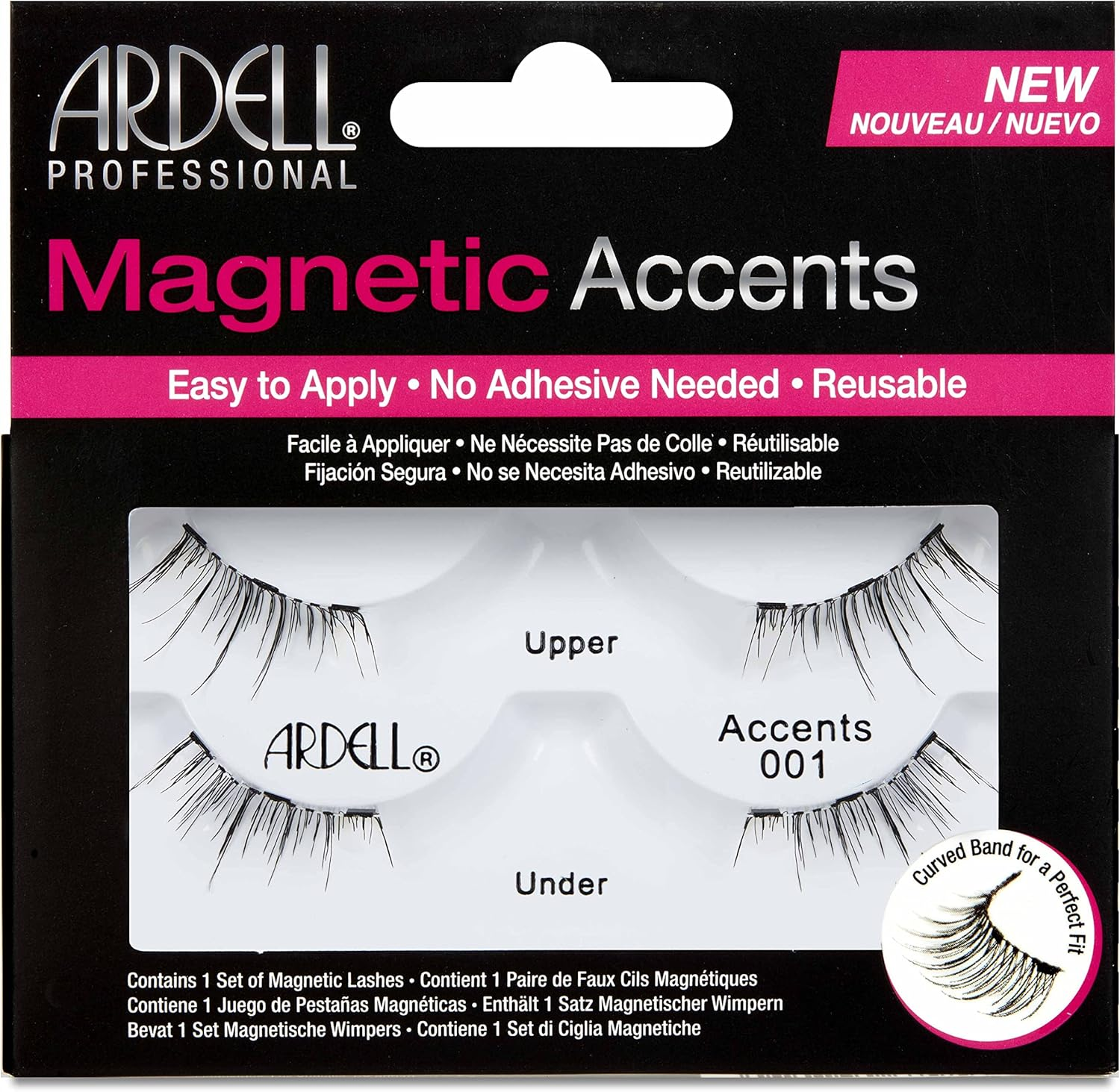 Ardell Magnetic Accent Lashes, 001 Black