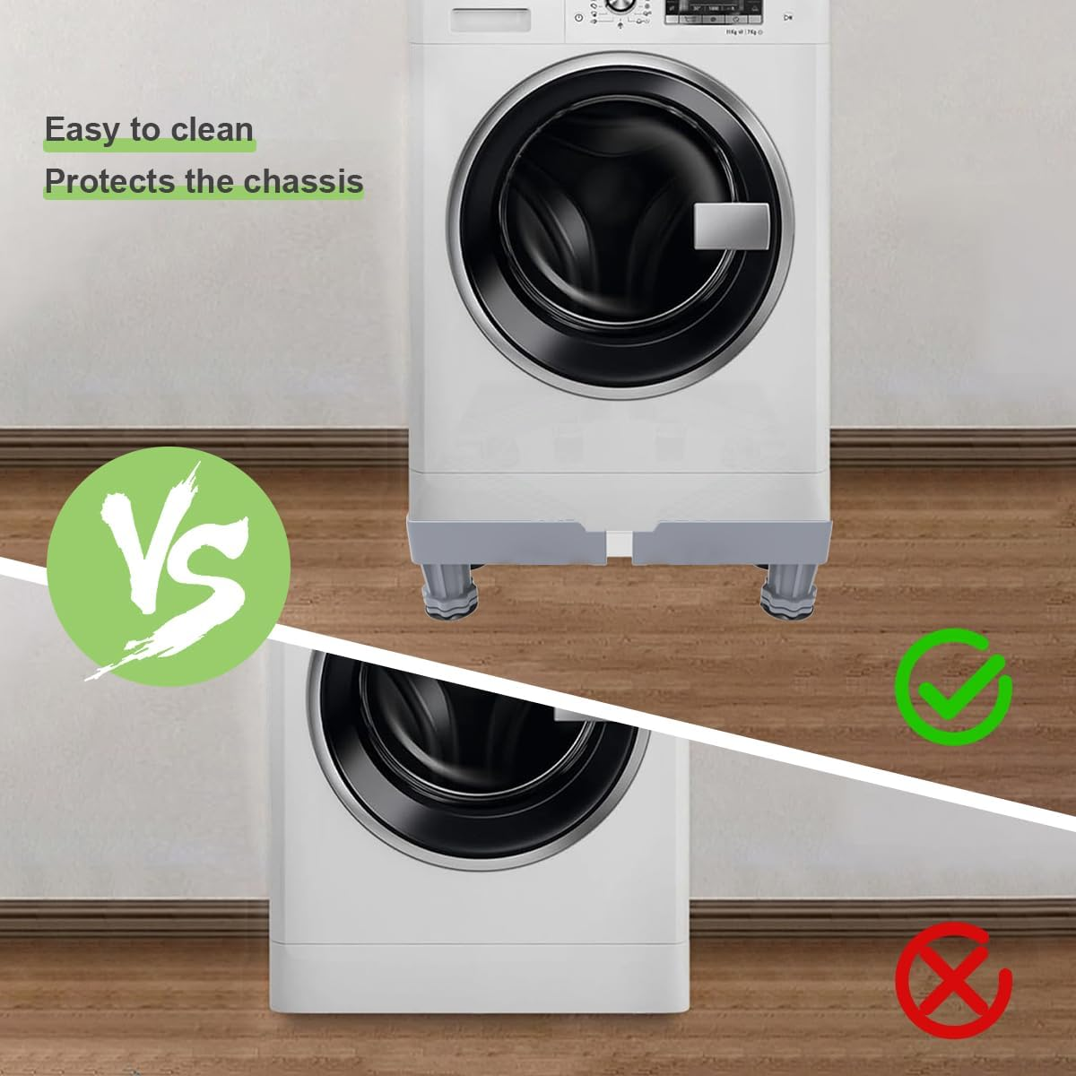 Mini Fridge Stand Universal Stand Base with 4 Strong Feet, Adjustable Refrigerator Stand, Multi-Functional Base for Washing Machine, Dryer, Laundry Pedestal image number 1