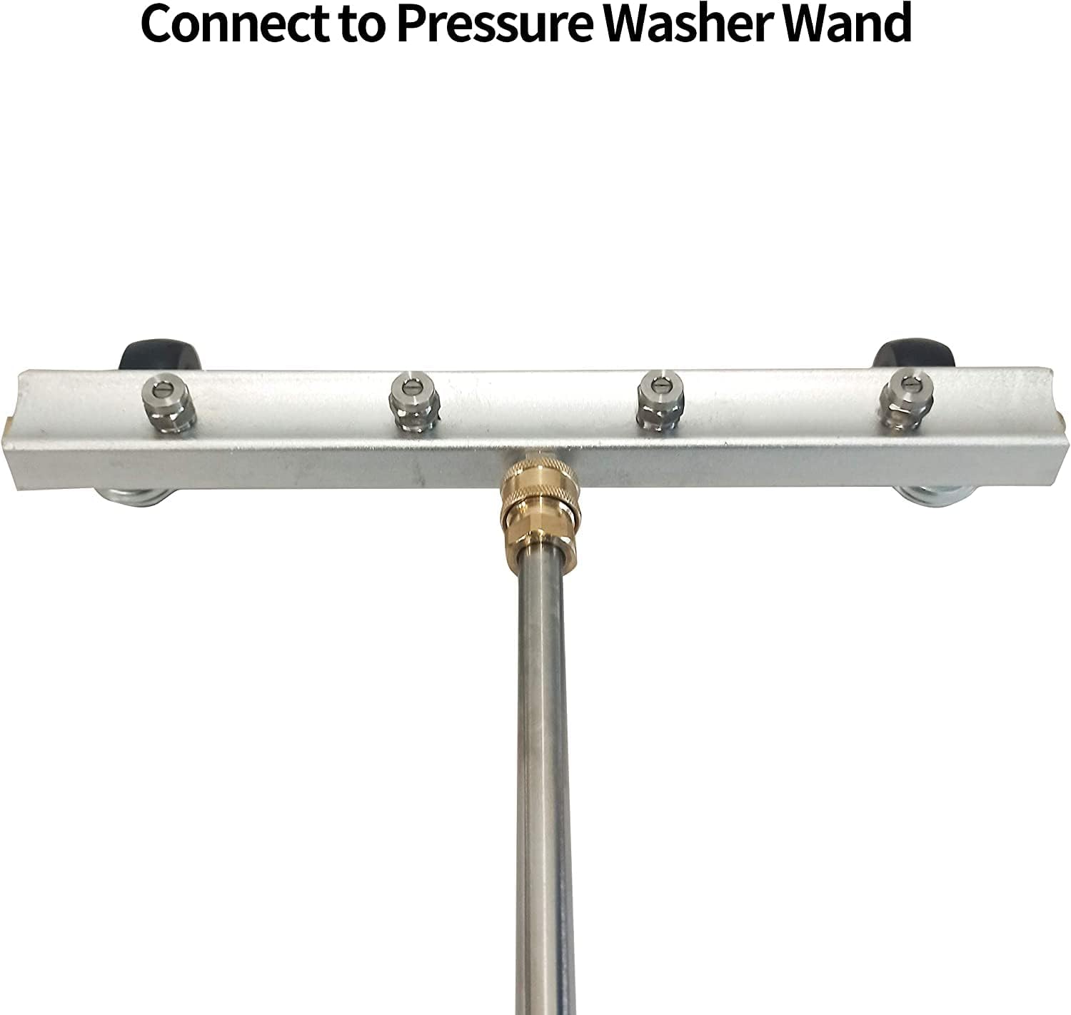 YUET Pressure Washer Undercarriage Cleaner Water Broom, under Car Wash, with Extension 45 Degree Angled Wand, Pressure Washer Accessories Water Spray Cleaning Floor Tool, 4000PSI Wands image number 3