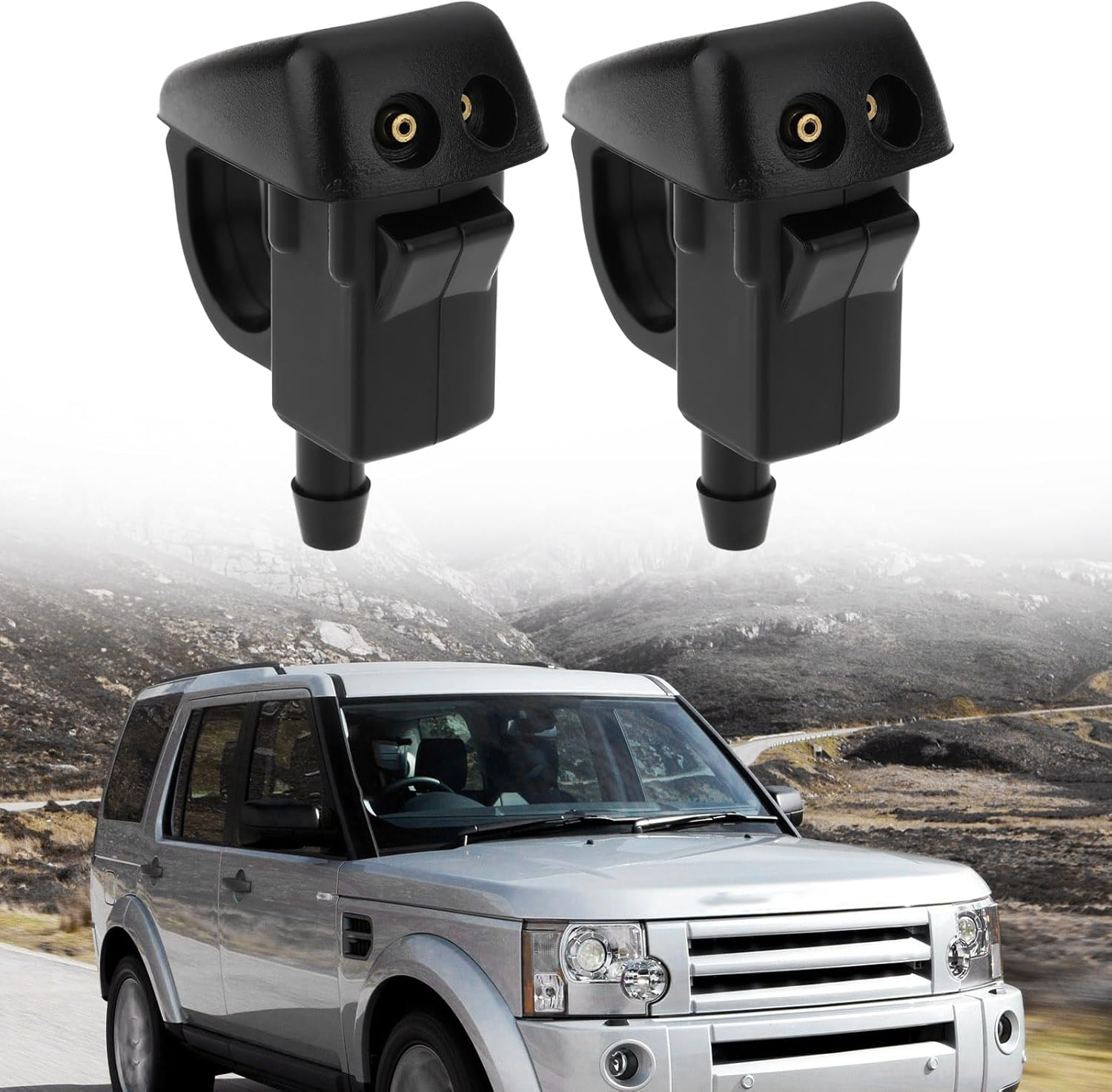 Emsea 2Pcs Windshield Cleaner Wiper Nozzle LR049290 LR018833 Compatible with Land Rover Discovery 3 4 image number 5