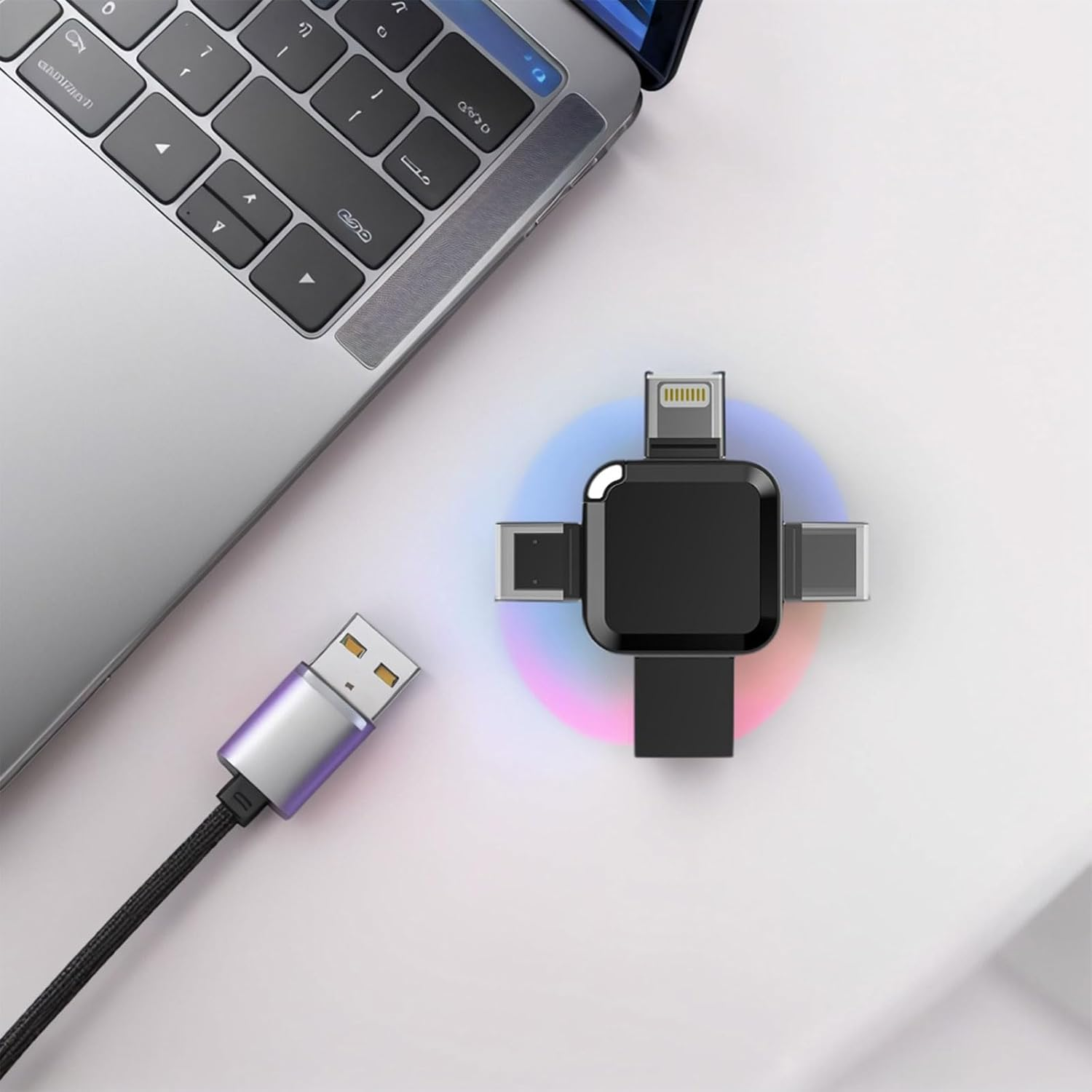 Phone Photo Stick，4-In-1 512G USB Flash Drives, High-Speed Phone Flash Drive for Ios/Android/Pc/Ipad/More Devices,For Photo and Video Transfer Storage Backup image number 6