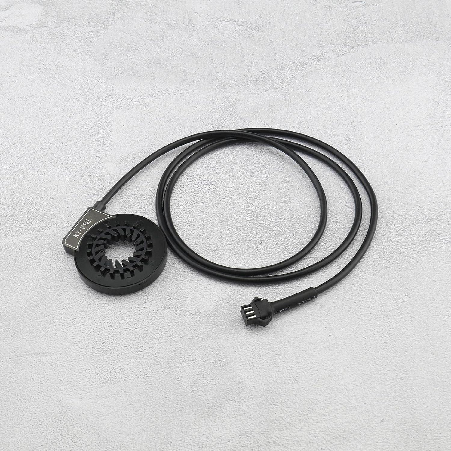 Ecsing Electric Bicycle Pedal KT-V12L 12 Magnets Dual Hall Assist Sensor PAS Pedal System 3Pin SM Plug Cadence Speed E-Bike Sensor Accessories Black ABS image number 6