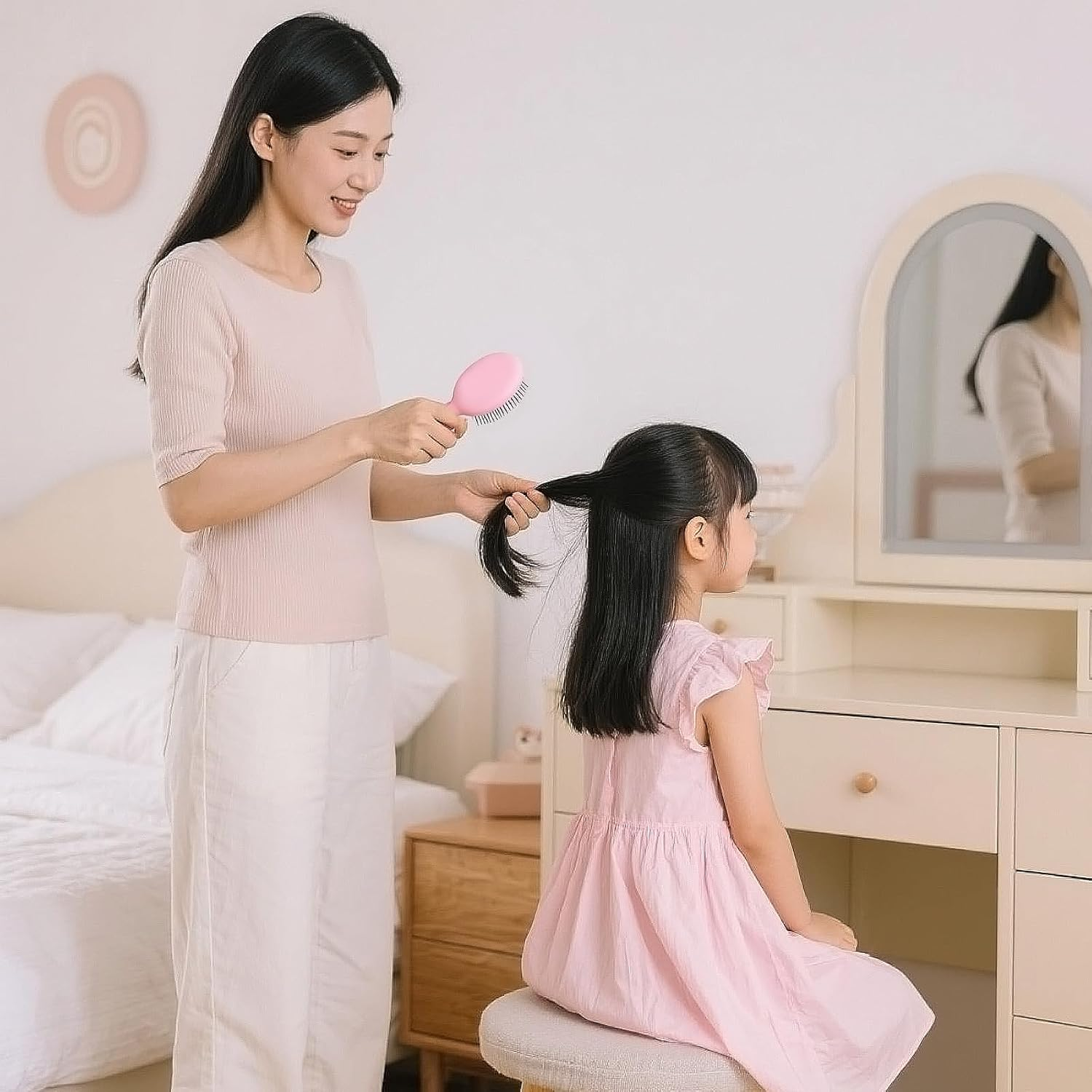 Glarks 12Pcs 13.4 X 5.42Cm Multicolor Mini Hair Brush Assortment Kit, Travel Detangling Brush, Soft Bristles Hair Brush for Most Hair Type, Wet/Dry Hair, Girls/Women/Man image number 2