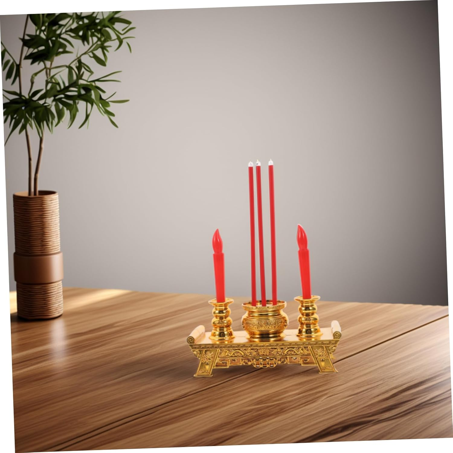 Gatuida Buddhist Led Candle Lamp Spiritual Decor Illusory Flame, Electric Chinese Candle Light for Worship and Home Altar, Battery Not Included, Suitable for Buddhist Rituals and Memorials image number 4