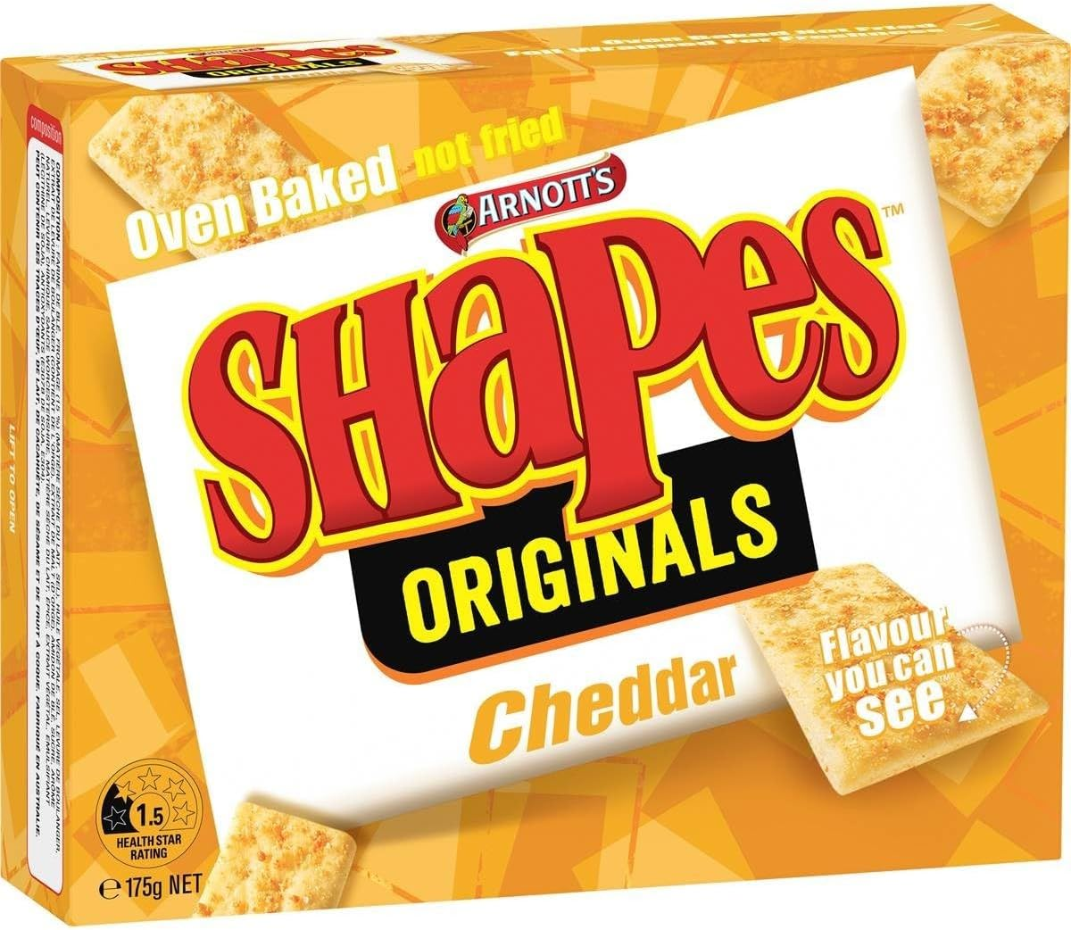 Arnott'S Shapes Original Cheddar Biscuits 175 G