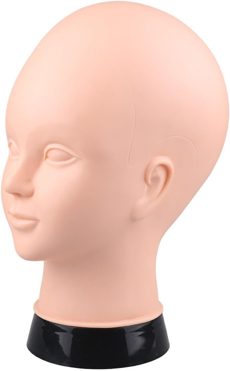 Eigell Bald Mannequin Head, Manikin Head PVC Model, Multipurpose Training Head Model for Salon Hairstyling Headset Eyeglasses Cap image number 3