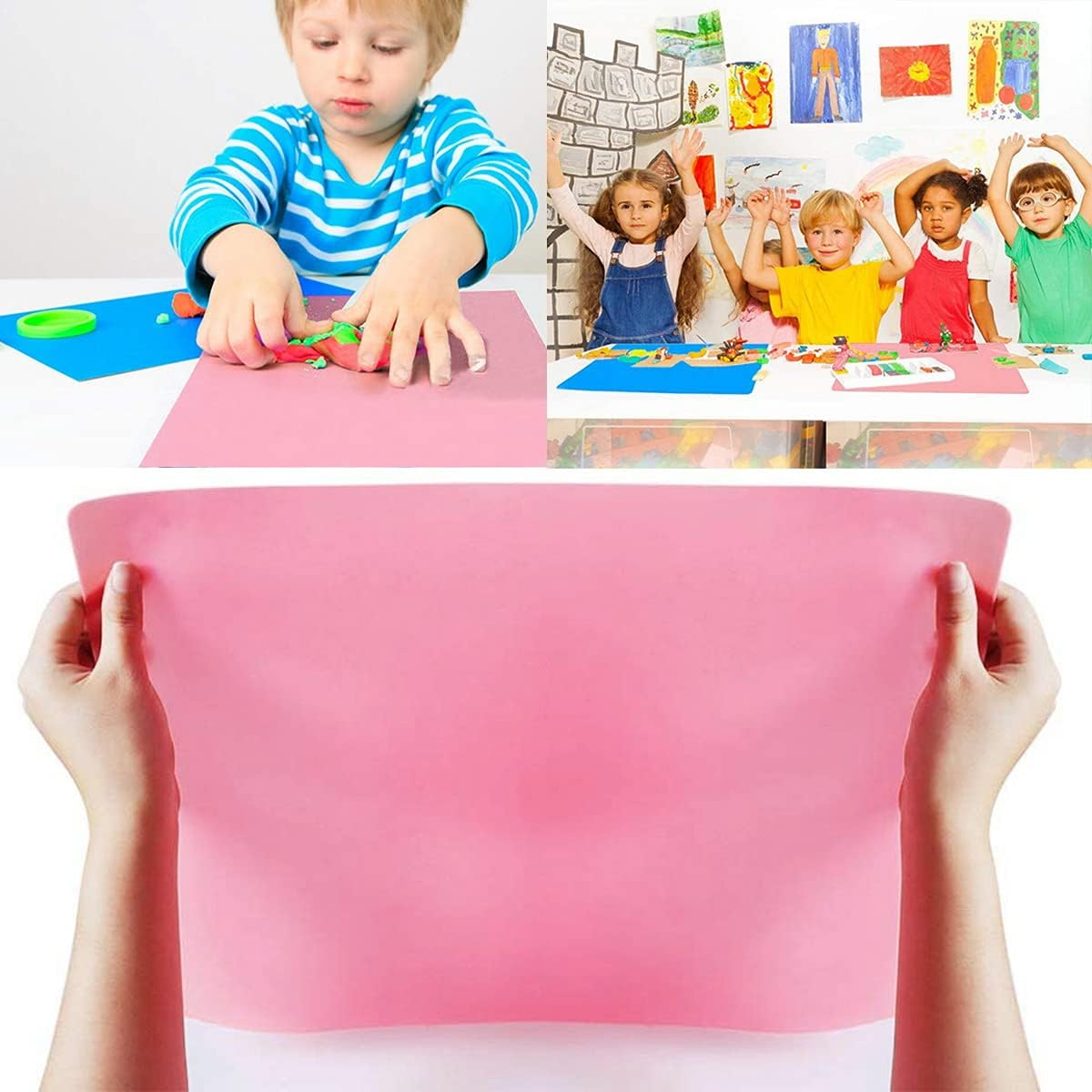 A3 Extra Large Silicone Sheet for Crafts Jewelry Casting Molds Mat, Premium Silicone Placemat, Multipurpose Mat, Nonstick Nonskid Heat-Resistant(15.7 X 11.7 Inches) (Pink) image number 3