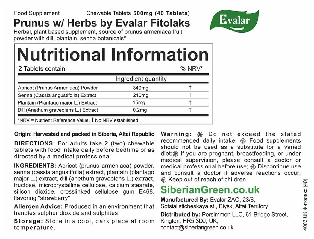 Fitolax Gentle Constipation Relief Evalar Siberian Herbs Laxative Apricot Dill Plantain Senna Supplement 40 Tablets Эвалар Слабительное Фитолакс Абрикос Подорожник Укроп image number 4