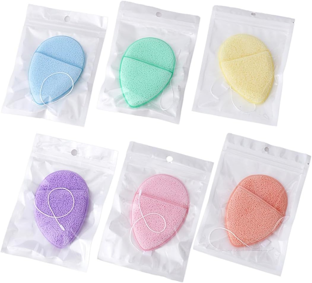 Kastetards 6 PCS Konjac Bathing Sponges, Face Sponges for Deep Pore Cleansing,Blackheads & Dead Skin Remover, Daily Face Cleansing Tool,Colorful Reusable Makeup Remover Exfoliating image number 6