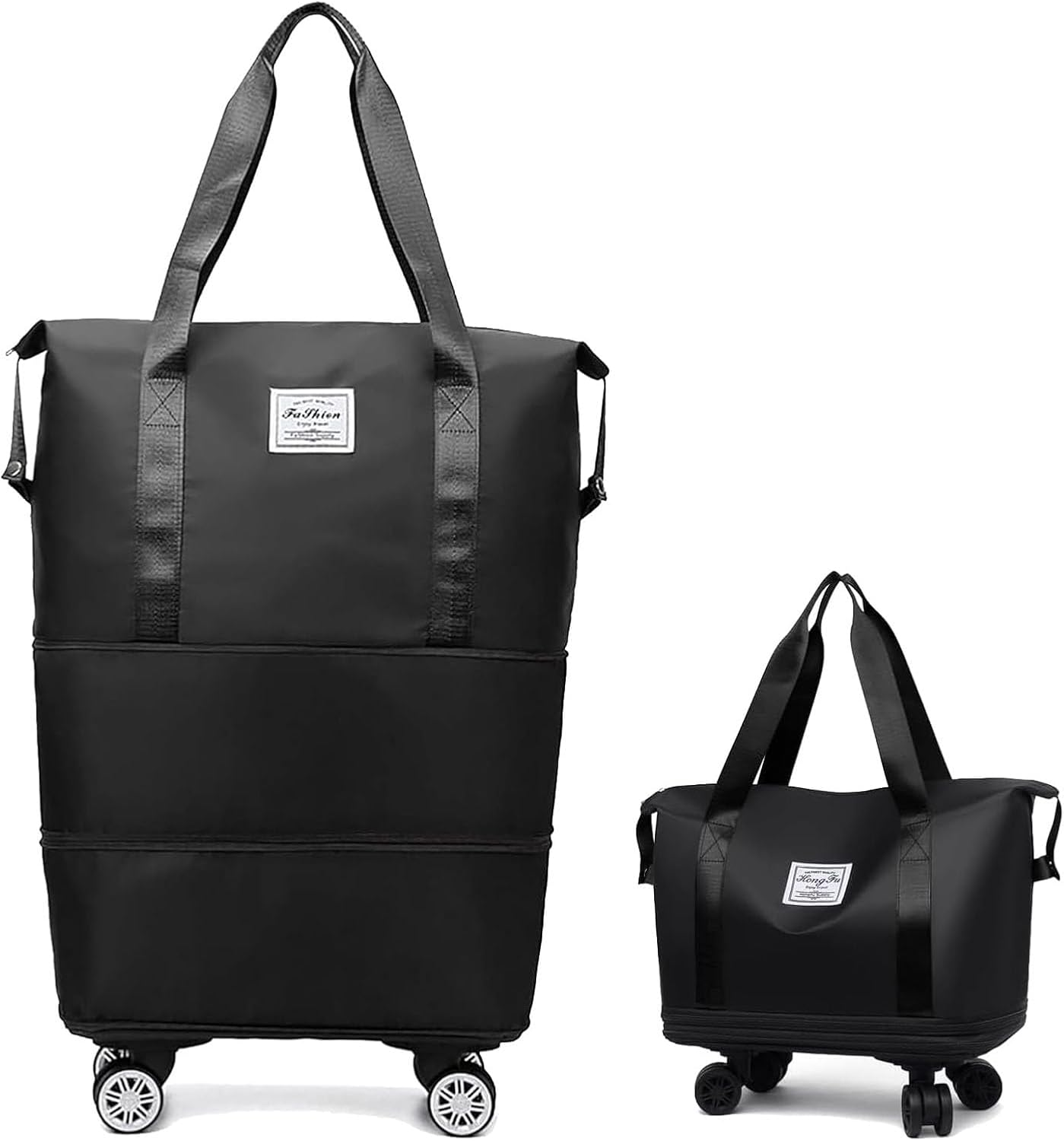 Kulken Travel Bag with Wheels, Kulken 2025 New Large Capacity Travel Bag - Universal Wheel Removable, Expandable Foldable Duffle Bags, Wide-Open Travel (Dark Purple)