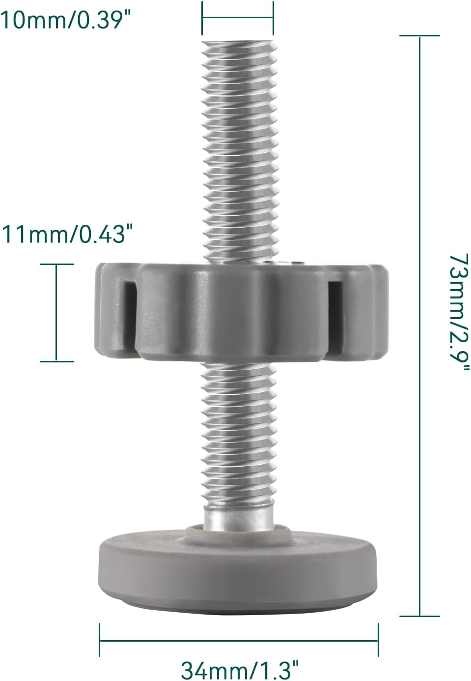 Babelio Pressure Gates Threaded Spindle Rods M10 (10 Mm), Baby Gates Accessory Screw Bolts Kit Fit for All Pressure Mounted Walk Thru Gates image number 4