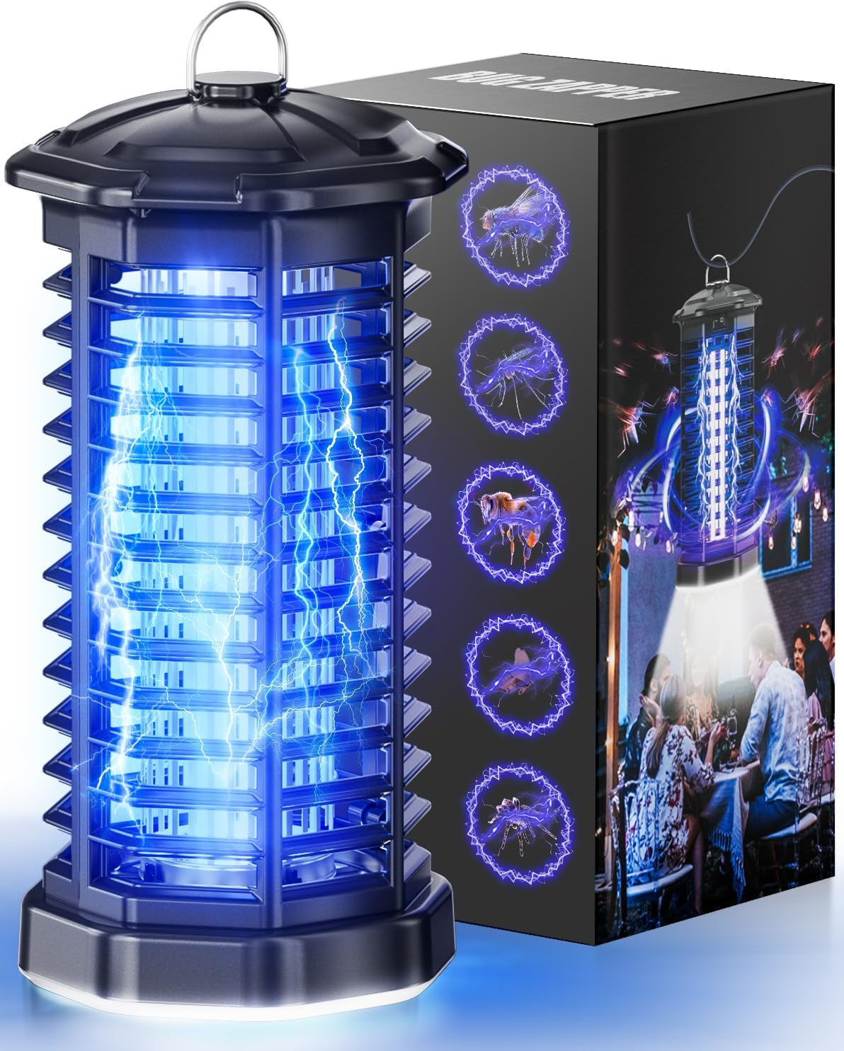 Bug Zapper Outdoor Fly Killer - Electric Mosquito Zapper 4200V Fly Trap, Mosquito Trap Lamp Outdoor Bug & Mosquito Zapper Waterproof for Garden & Camp image number 3