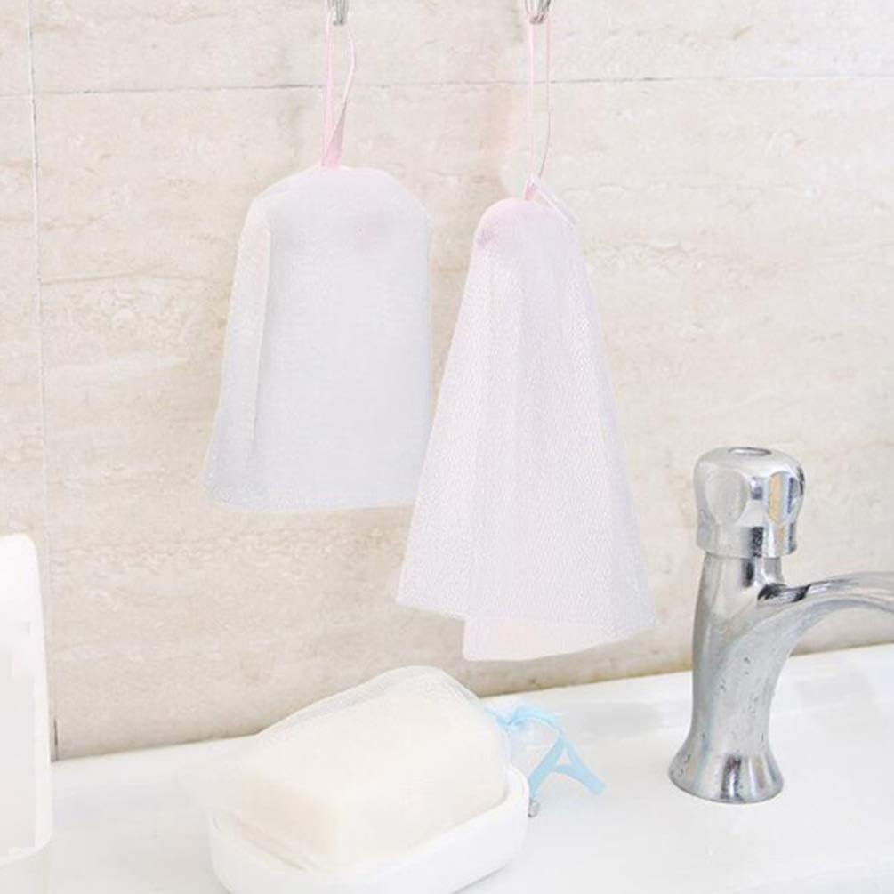 6Pcs Bubble Net Soap Saver Pouch Foaming Soap Holder Soap Exfoliating Mesh Pouch Soap Mesh Pouch Facial Washing Nets Bubble Mesh Bags Travel Soap Foaming Bag Bath Bag Grid Or image number 2