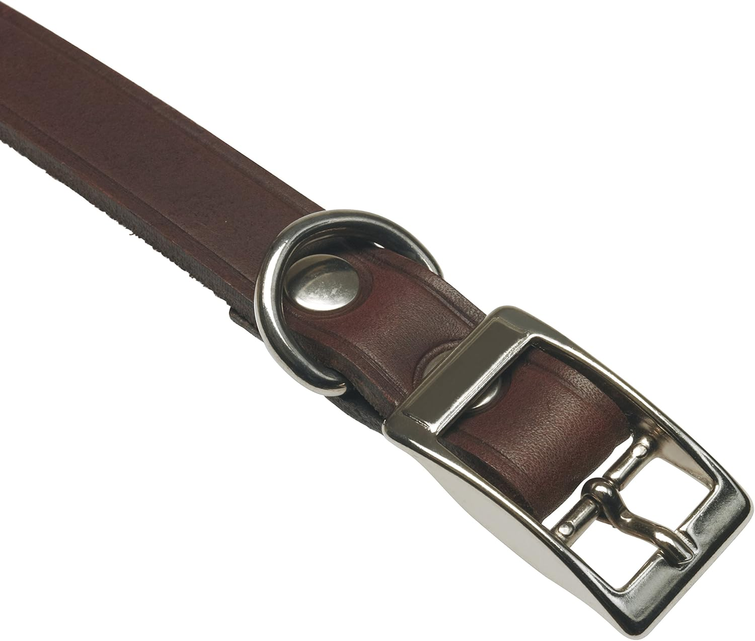CHAPUIS SELLERIE SLA618 Dog Collar Brown Leather Width 30 Mm Length 60 Cm Size L