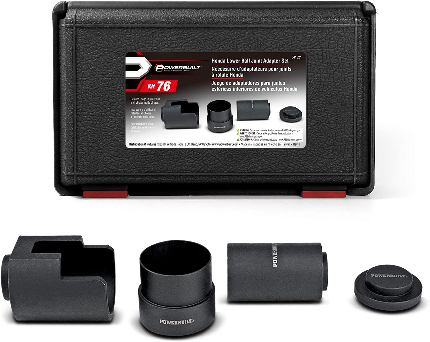 Powerbuilt 641321 Lower Ball Joint Adapter Kit for Honda image number 1