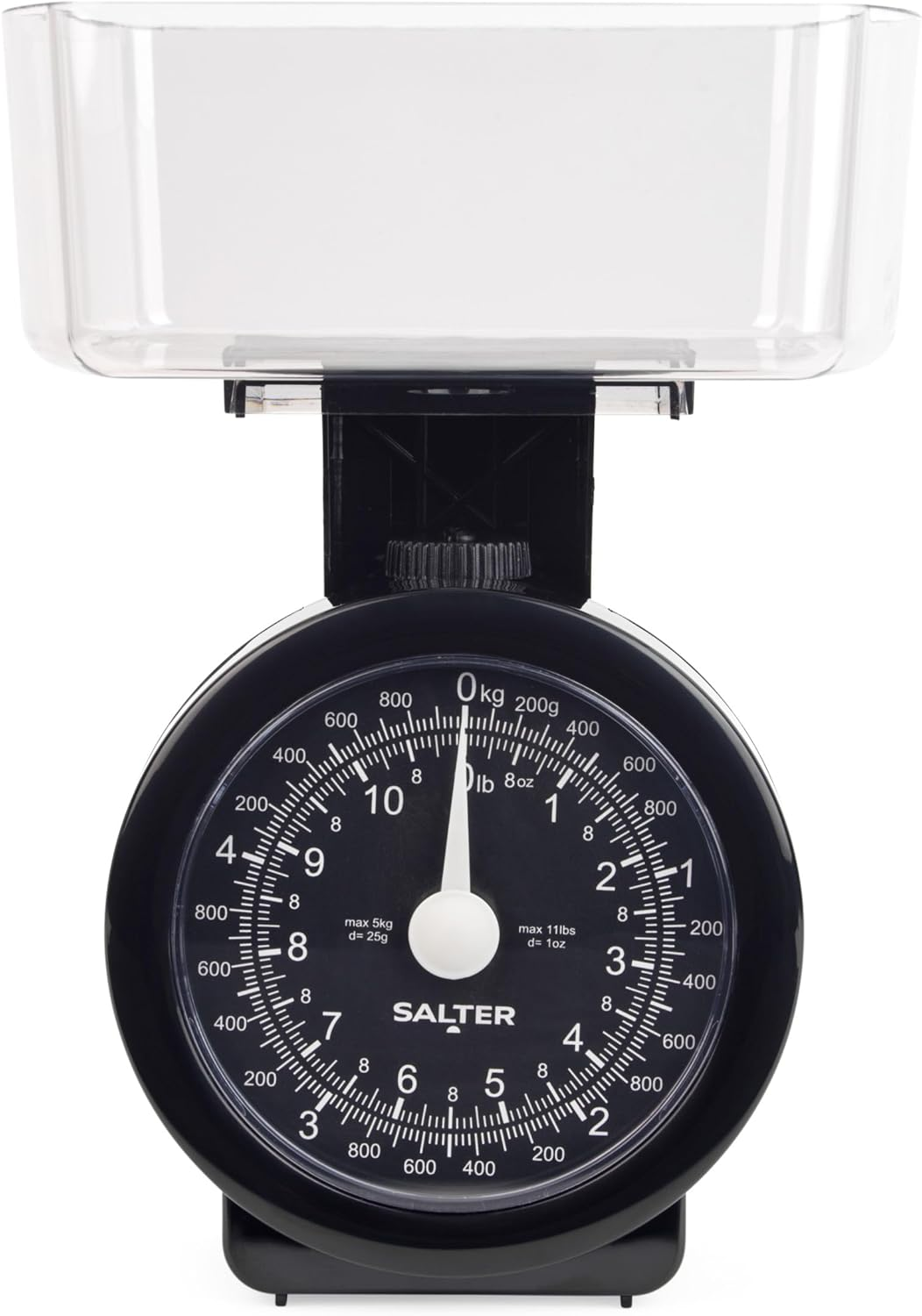Salter Mechanical Kitchen Scale - Mini Analogue Food Scale, 5Kg Capacity, 1L Dishwasher Safe Detachable Bowl, No Batteries, Scale Fits inside Bowl for Compact Storage, Easy Read Dial, 114 BKCLDR image number 6