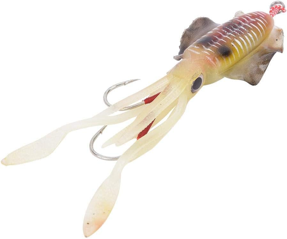 Fishing Lures, Soft Luminous Fishing Bait Squid Jig Fishing Tackle Octopus Squid Lure Fishing Tackle Accessory for Saltwater Ocean Fishing image number 3