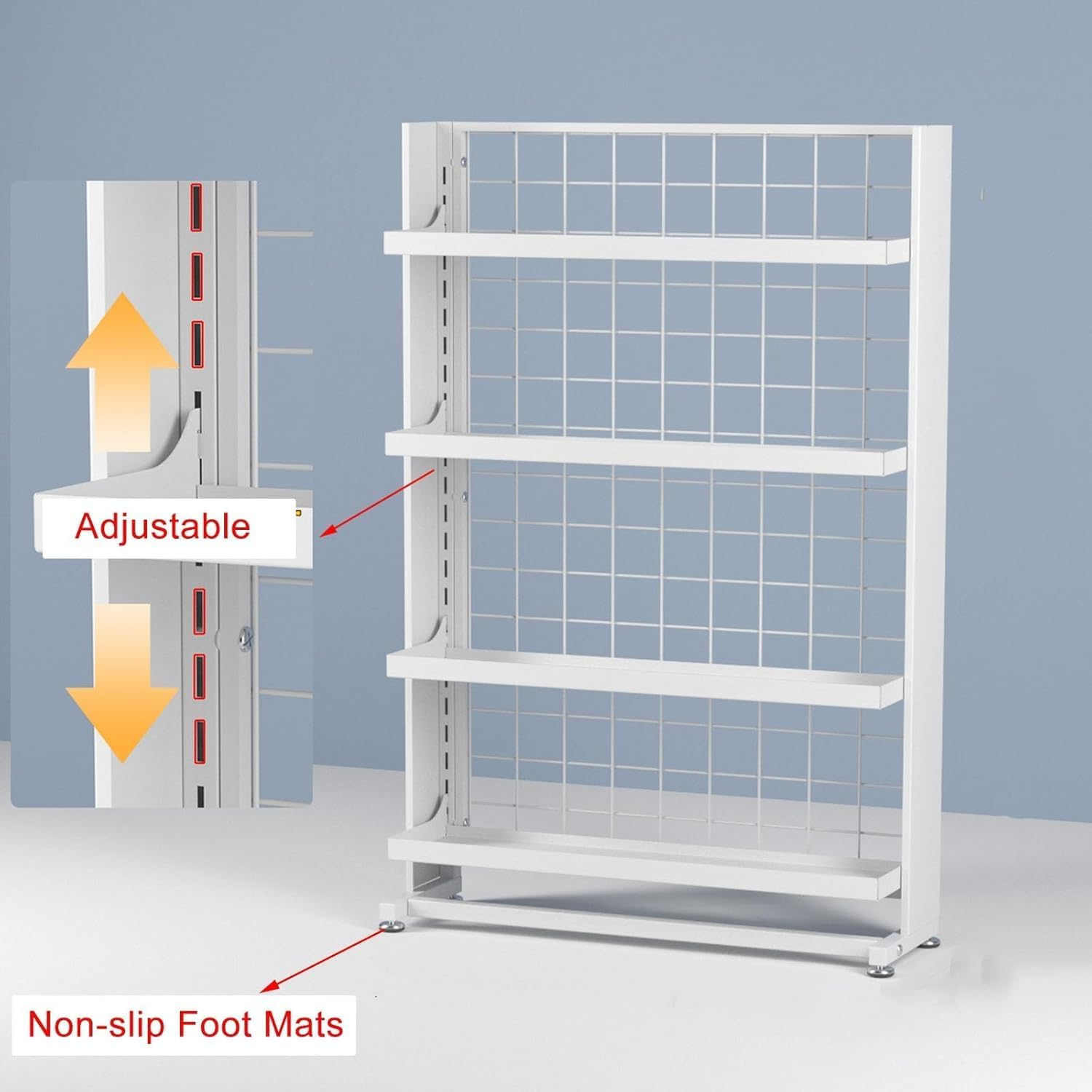 Snack Storage Rack Storage Baskets， Supermarket Retail Display Shelf(Black,A 70Cm/27.6In)