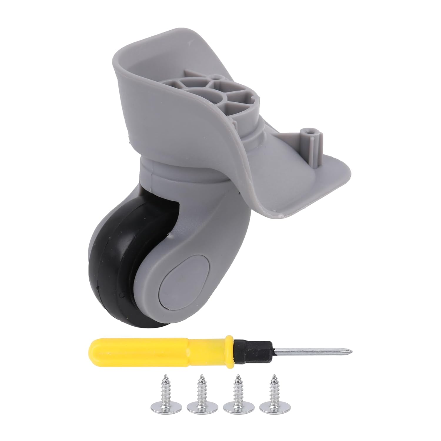 BQLZR Suitcase Luggage Replacement Swivel Caster Wheel Grey 3.62 Inch W041-S Right Kit image number 3