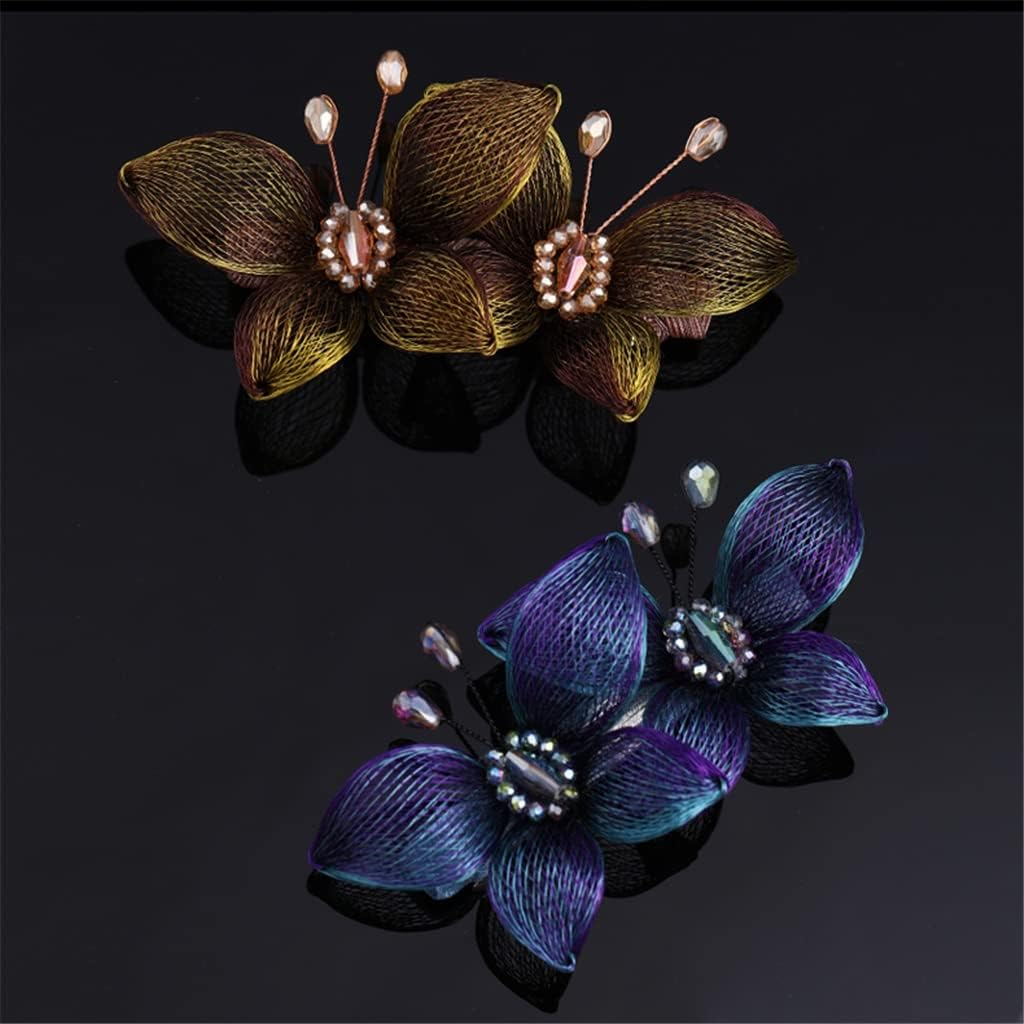 Crystal Hair Accessories,Clips Hairpins,Clip Plate,Hairpin Back Head Headdress Mother Hairpin Rhinestone Flower Jewelry Hair Clip Top Clip Clip (Color : B, Size : 11 * 5Cm) ( Color : B , Size : 11*5Cm