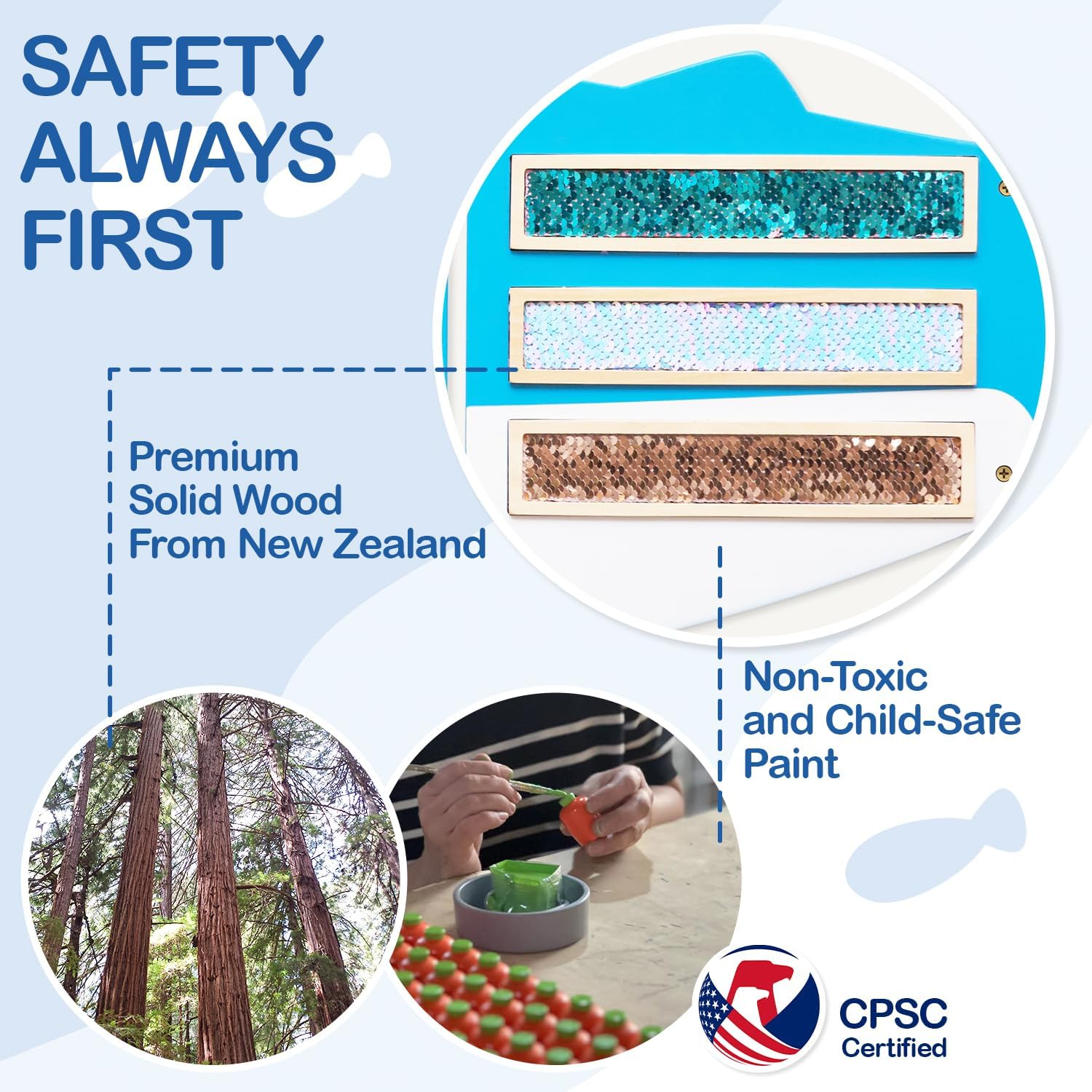 Shark Montessori Busy Board, Sensory Board, Educational Toys, Sensory Wall Panel, Wall Toys, Daycare Furniture, Playroom Furniture, Learning Toys, Boys and Girls 6 M+ image number 3