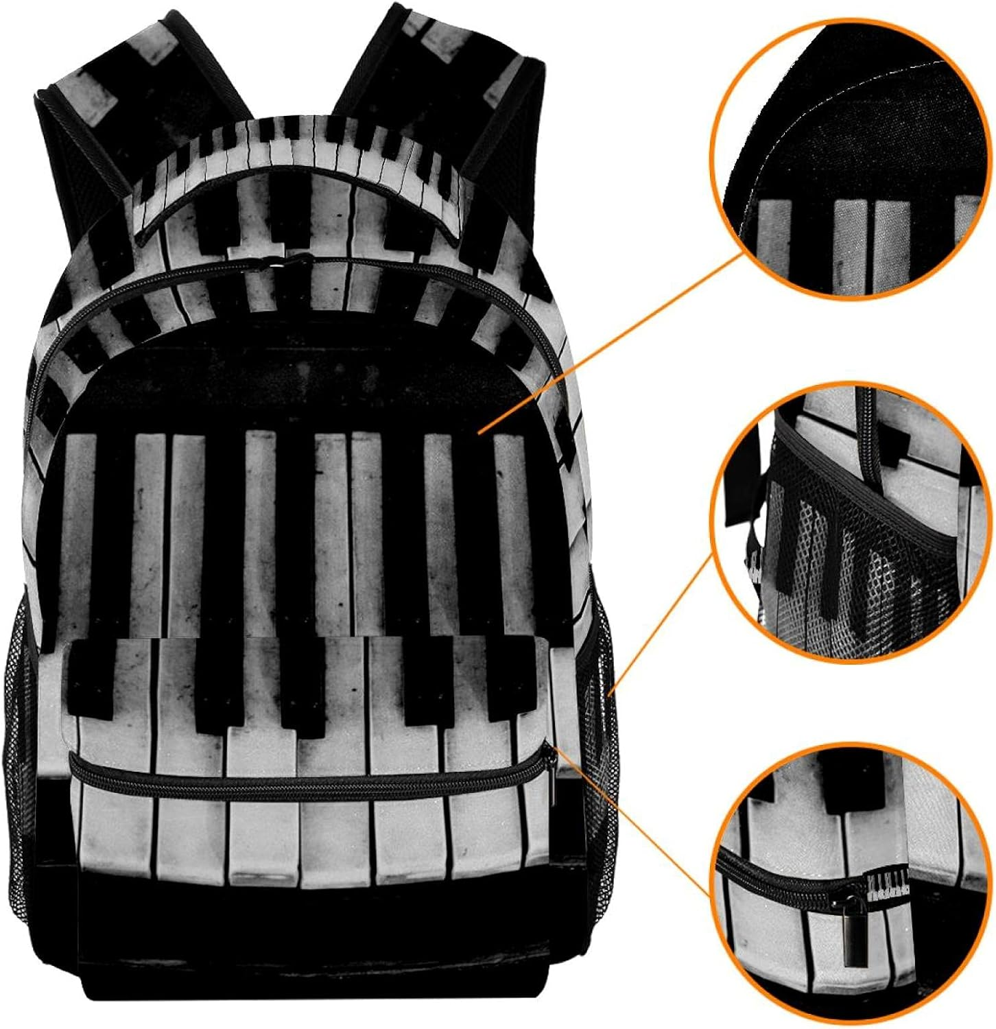 Piano Backpack Students Shoulder Bags Travel Bag College School Tote Backpacks