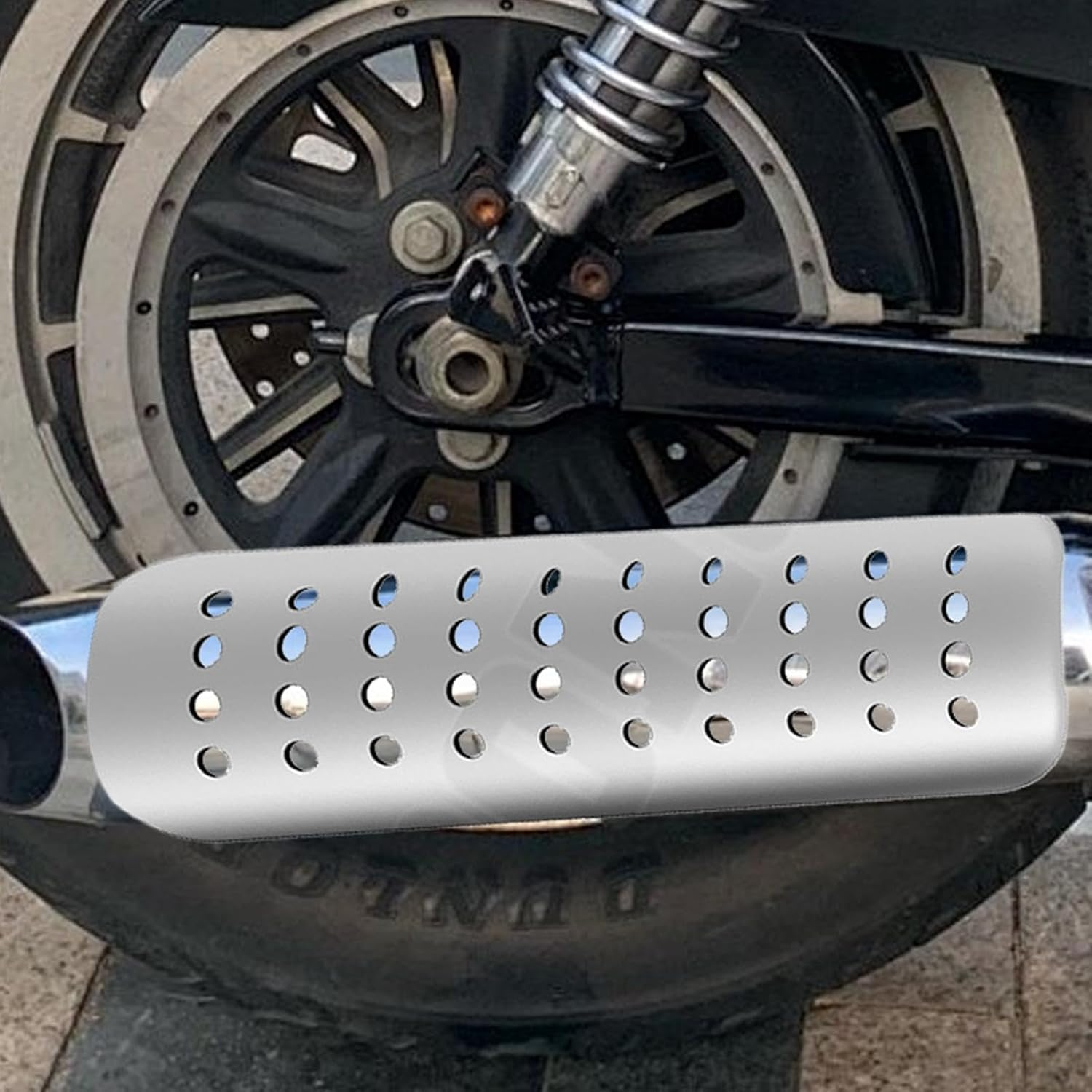 Motorcycle Heat Shield | Exhaust Muffler Pipe Insulation Guard for Motorcycle,Motorcycle Exhaust Pipe Heat Insulation Shield for Most Motorcycles image number 1