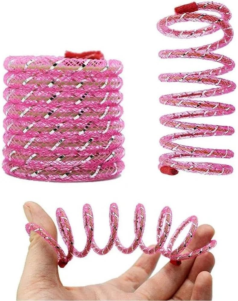 Colorful Cat Springs Spiral Toy for Indoor Cats, 6Pcs 1.26'' Fun Interactive Pet Play Toy to Keep Cats Active（Random Color）- Ruibex image number 2