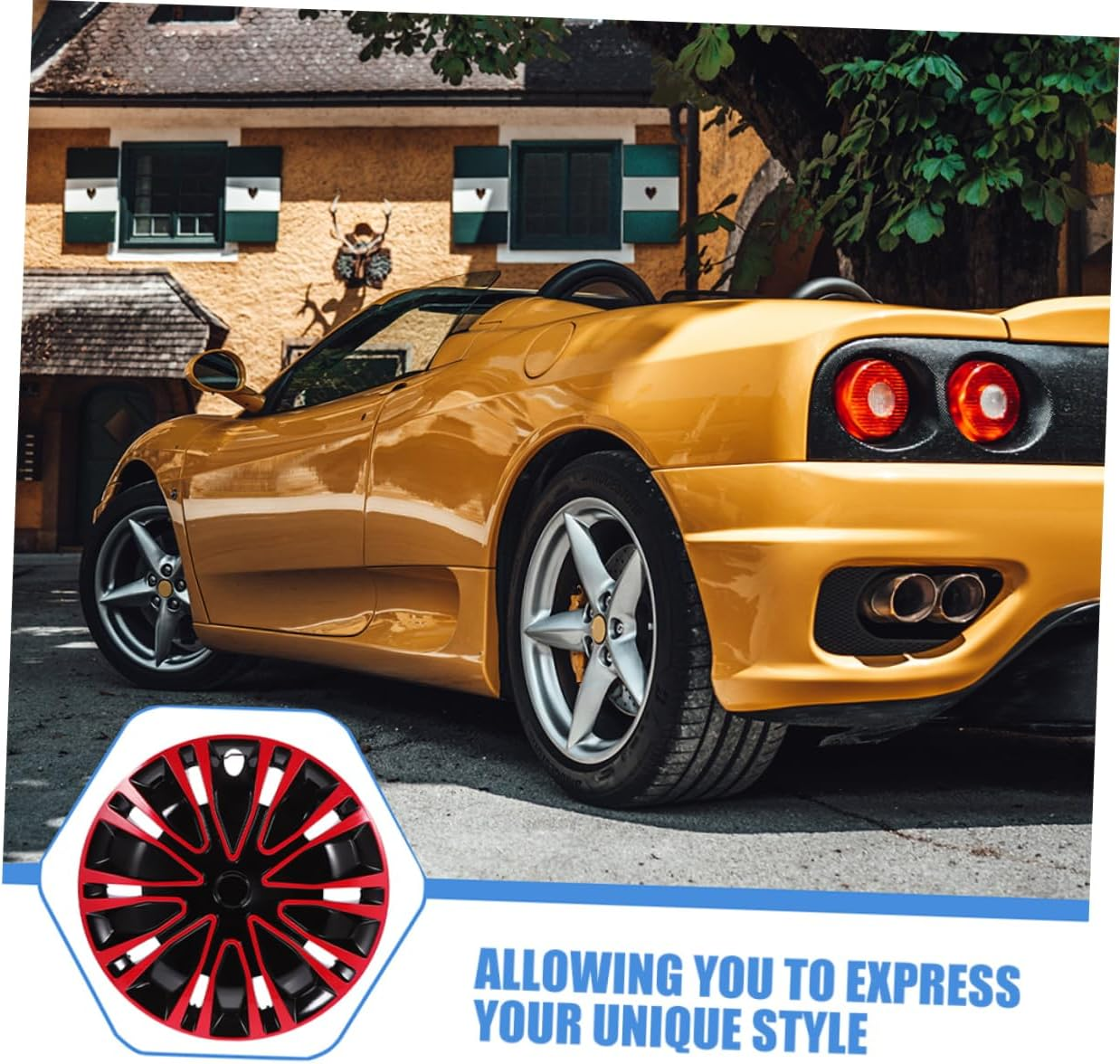 SEWOART 2Pcs Automotive Wheel Hub Covers Fitment Hubcap Decorations for Cars Trucks Easy DIY Installation image number 2