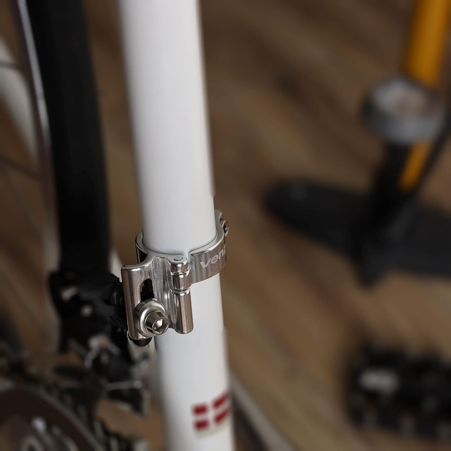 Venzo Road or Mountain Bike Bicycle Adjustable Braze on Front Derailleur Adapter Clamp Compatible with Shimano Sram - Silver image number 3