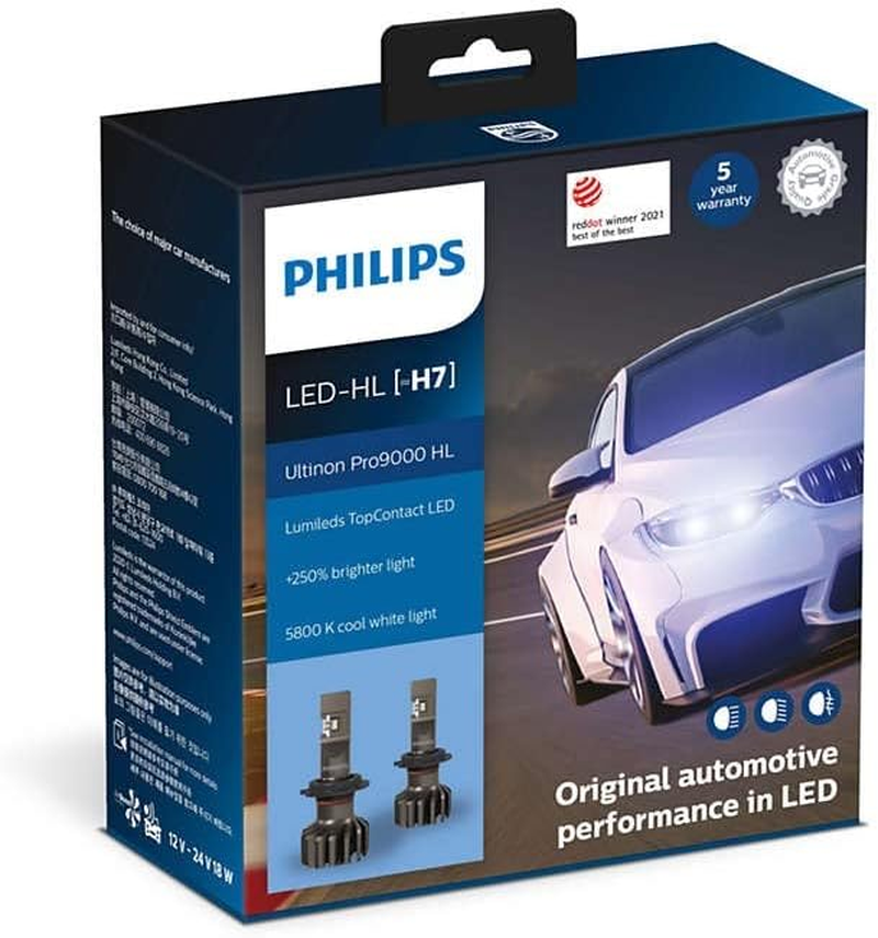 Philips LED H11 11362 U90CW Ultinon Pro9000 Headlight Bulb with Exclusive Lumileds Automotive LED