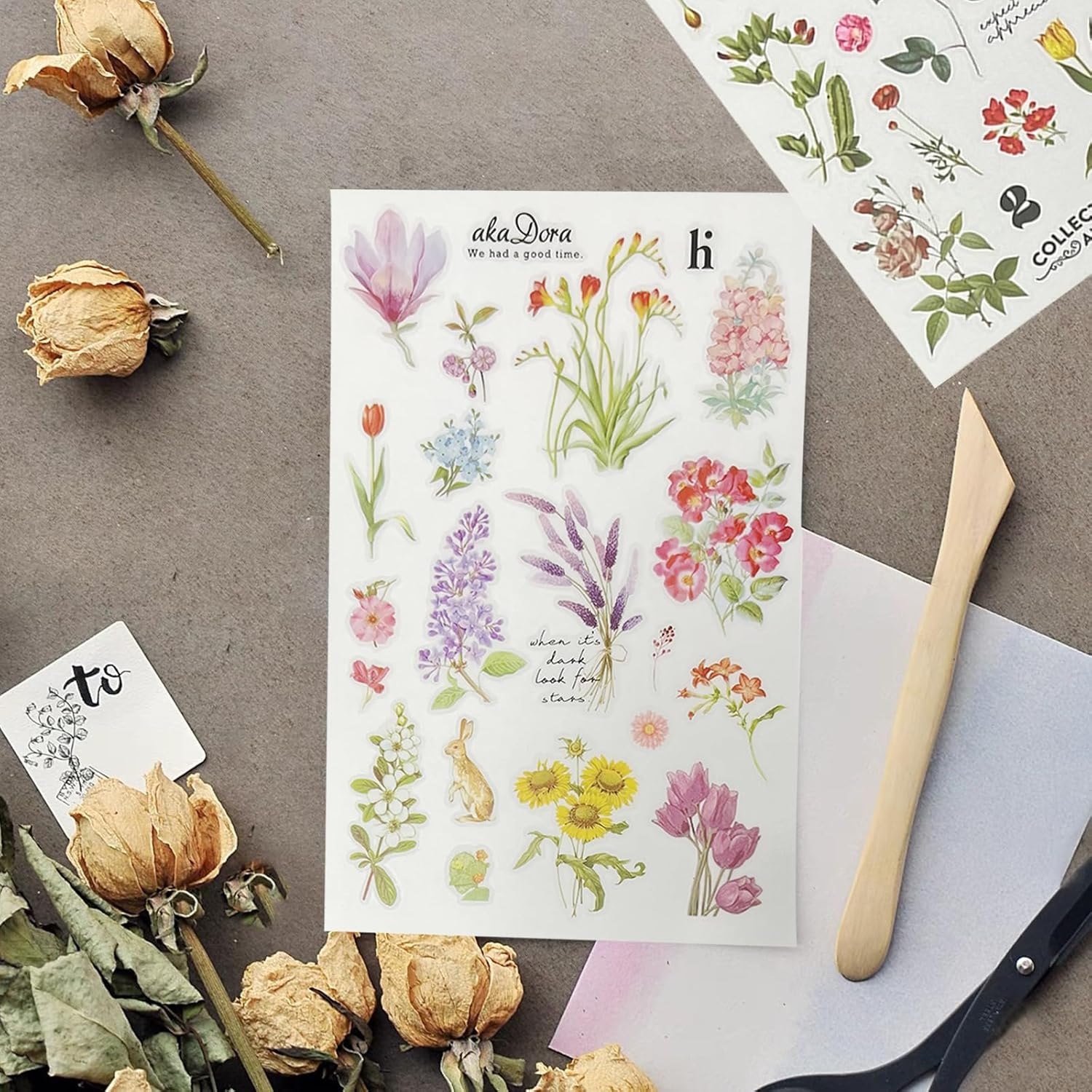 12 Sheets Rub on Transfers for Furniture Crafts Vintage Rub on Transfer Stickers Flower Plant Mushroom Butterfly Berry Stickers for Wood Fabric Furniture Decals for Home Office Scrapbooking Journals image number 5