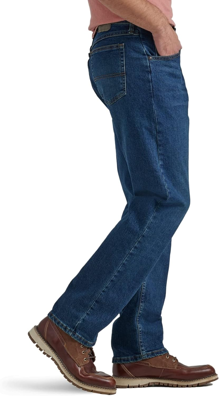 Wrangler Men'S Classic 5-Pocket Relaxed Fit Flex Jeans - Blue - One Size image number 6