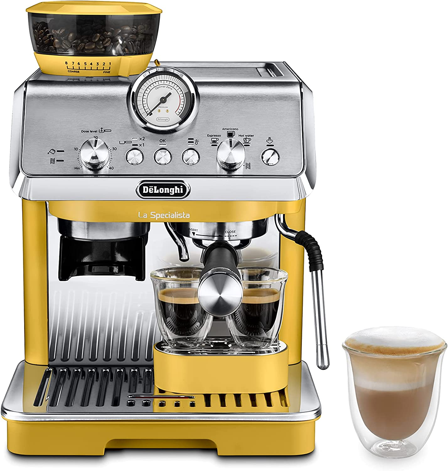 De'Longhi La Specialista Arte EC9155.W, Manual Espresso Coffee Machine, Compact Design, Barista Tools, Manual Milk Texturing, White