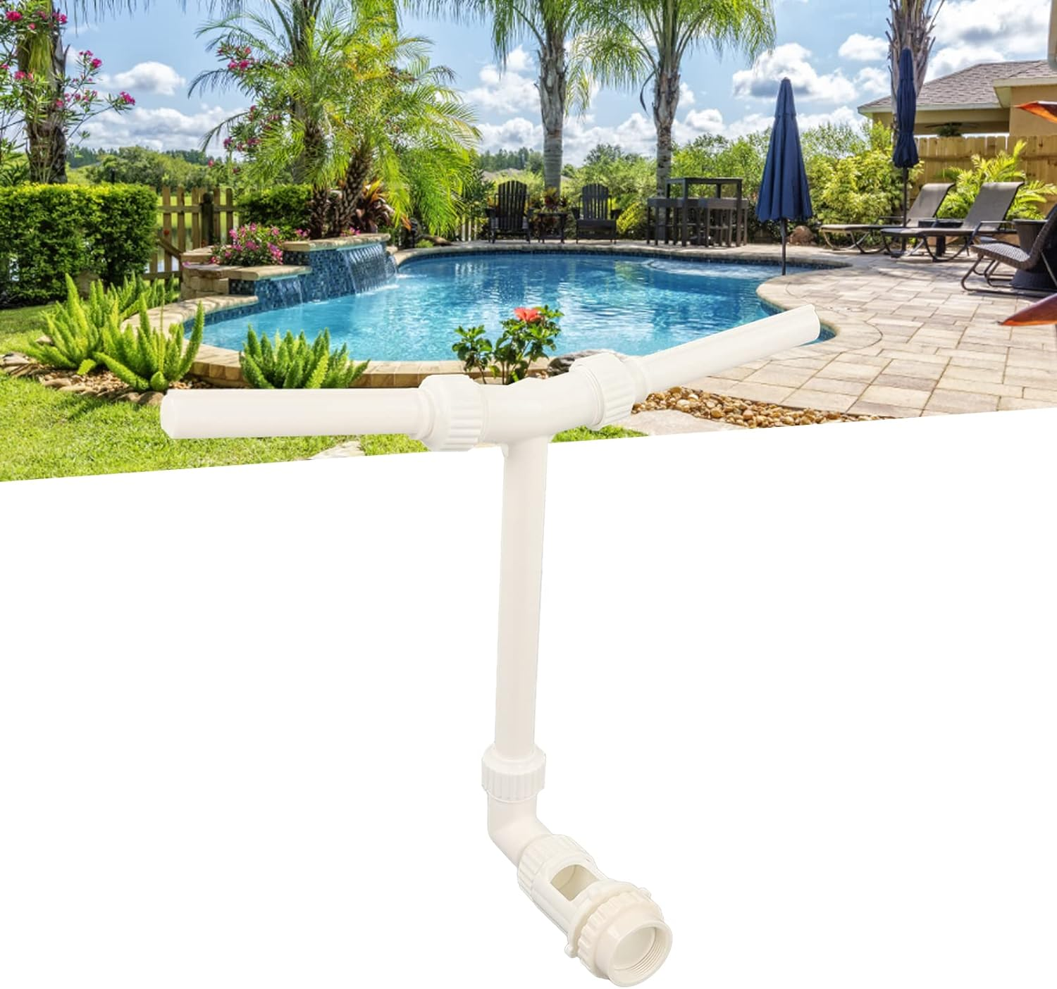 Pool Fountain PVC Adjustable Dual Pond Accessories with Internal Screw Thread G1 1 2 to G2 Adapter image number 1