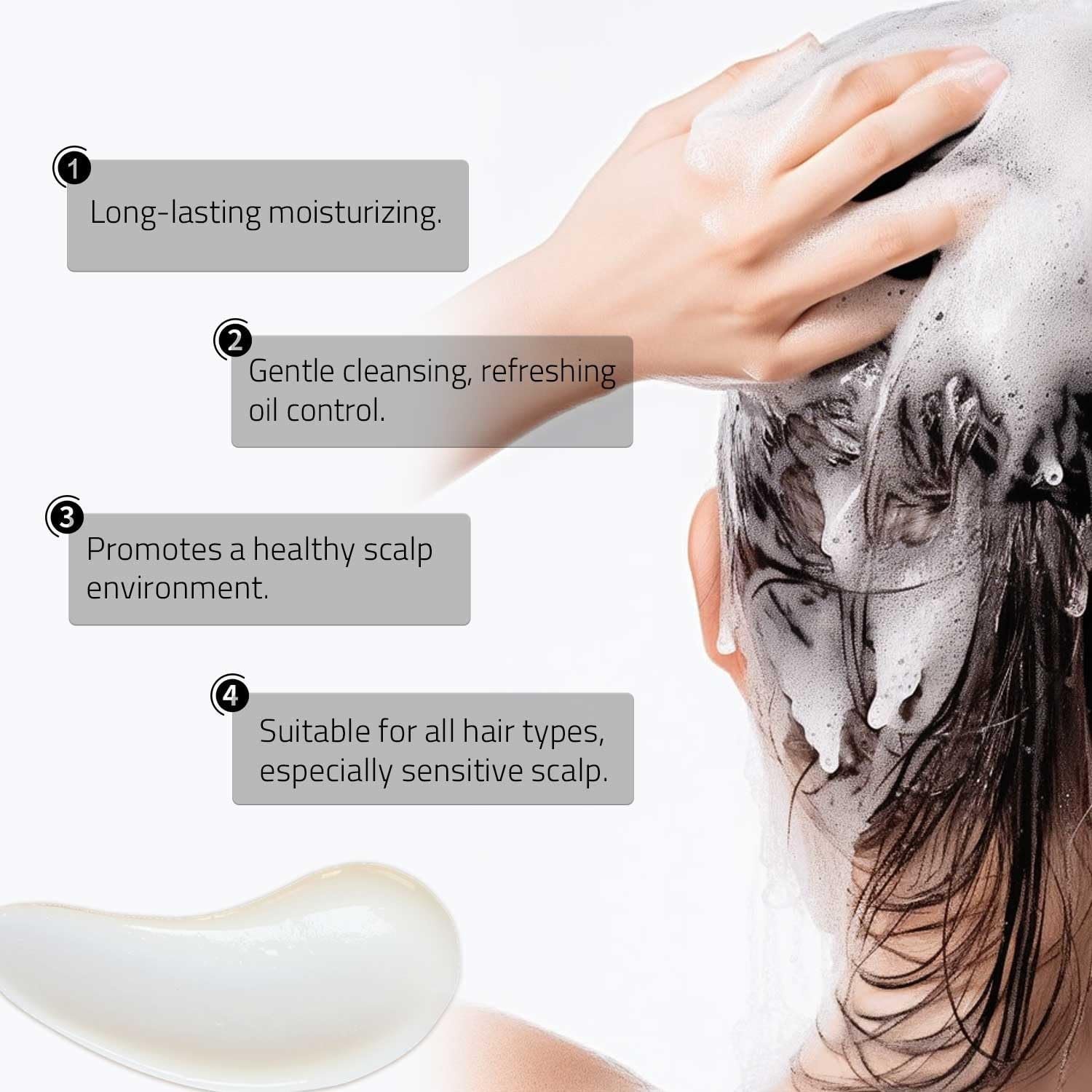 Scalp Balancing Shampoo, Moisturising and Strengthening Formula for Sensitive Scalps, 100Ml image number 6