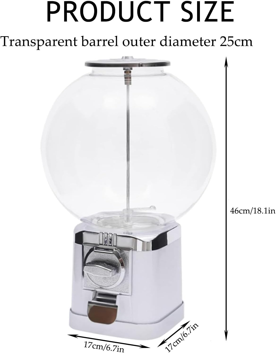 Capsules Vending Machine, Candy Gumball Vending Machine, Toy Balls Dispenser, Coin Operated round Capsules Bouncy Ball Dispenser for Game Retail Stores,Pink