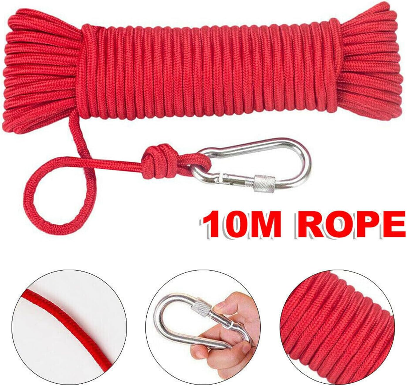 Leona Co Ultra Strong Salvage Magnet, Magnetic Salvage 200KG Super Strong Pull Ring Deep Sea Hunting Recovery Magnet Fishing with 10M Rope image number 4