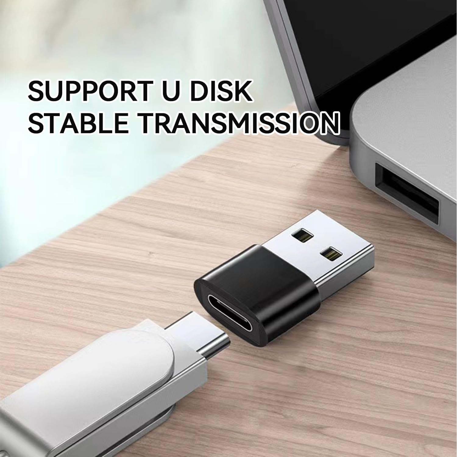 USB to USB-C Adapter, (3 Packs) Charging and Data Converter Type C Female to Type a Male, Compatible with Iphone 15/14/13/12 plus Pro Max Mini, Ipad Pro Air, Mac, Laptop, Galaxy S23/S22/S21