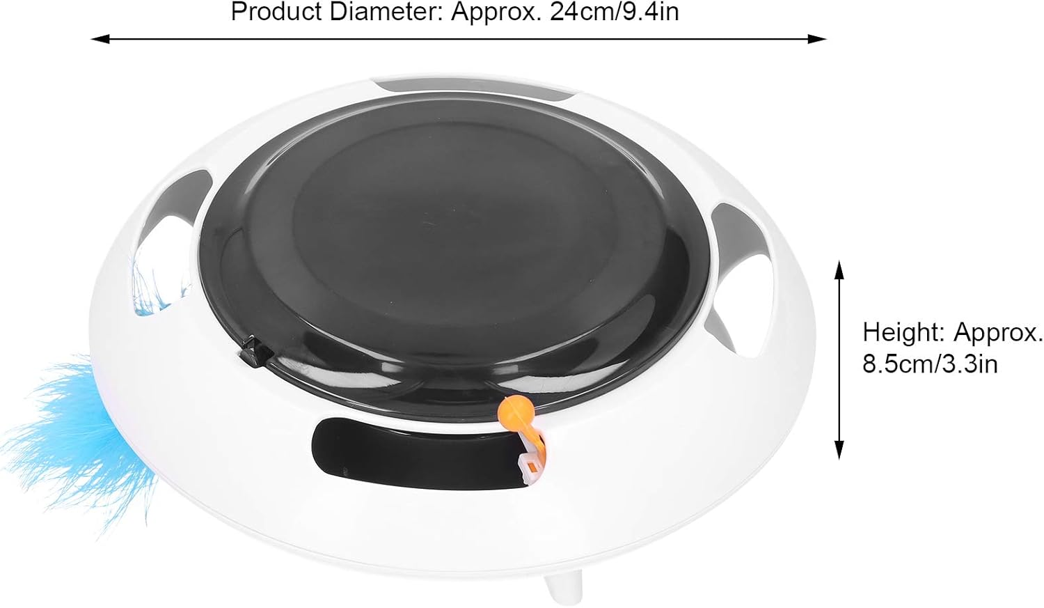 Stable and Safe Interactive Electric Cat Toy,Feather Turntable Teaser for Engaging Indoor Play and Exercise Ideal for Busy Pet Owners