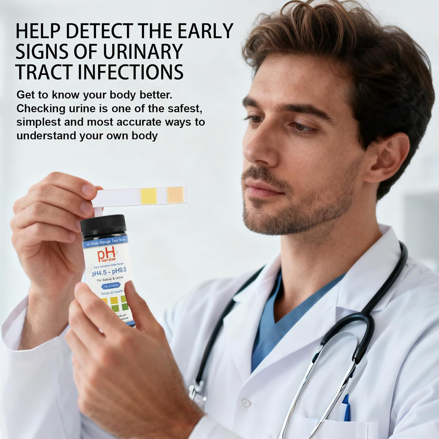 200 Pcs PH Test Strips, Urine and Saliva Test Strips, Measure Alkaline and Acid Levels in the Body, Monitor PH Balance with Accurate Results for Health Tracking and UTI Detection image number 3