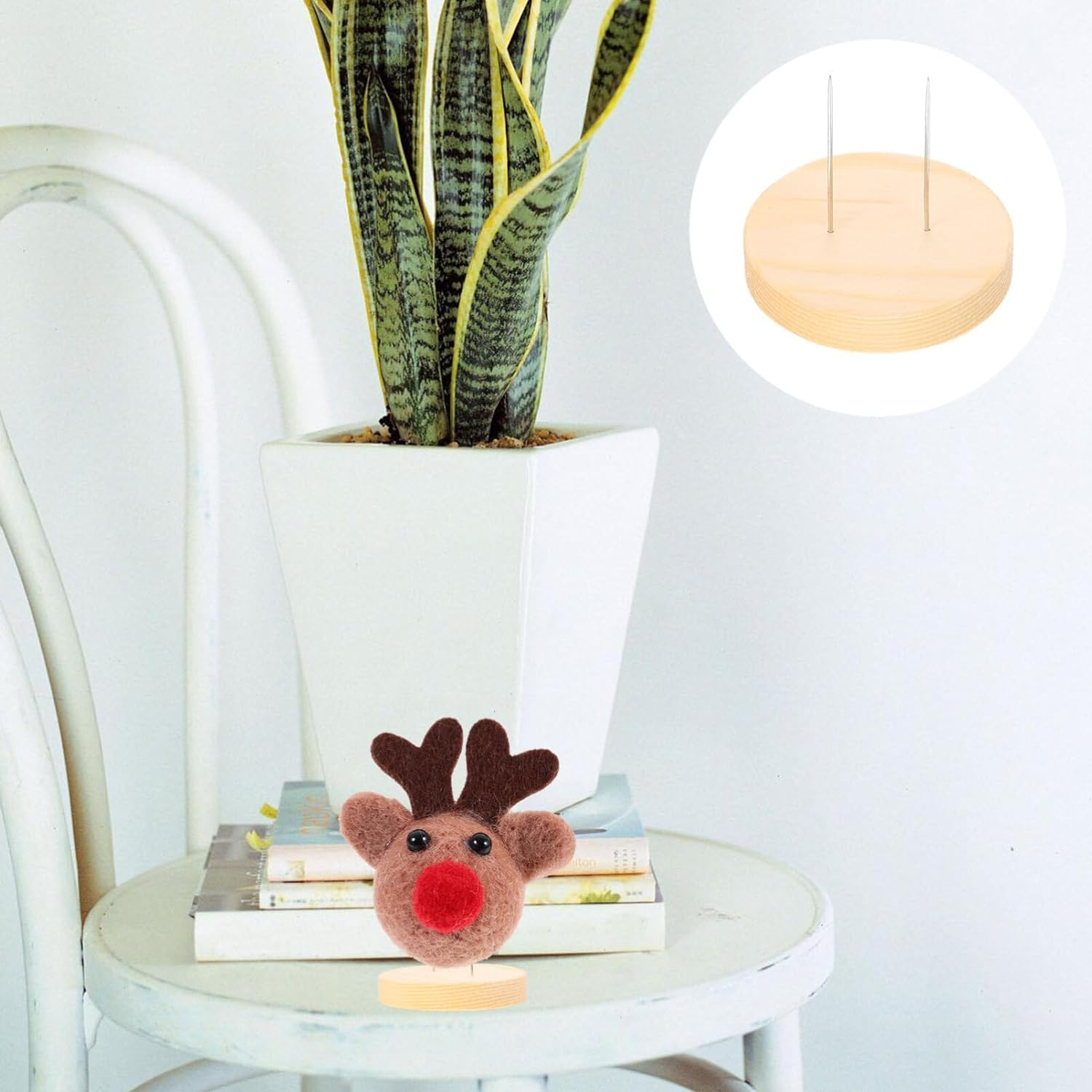 6Pcs Doll Stand Felting Doll Display Holder with Wooden Base Crochet Doll Stand Needle Display Rack Double Steel Needle Rag Doll Holder for Doll Accessories Support Bracket/53 image number 1