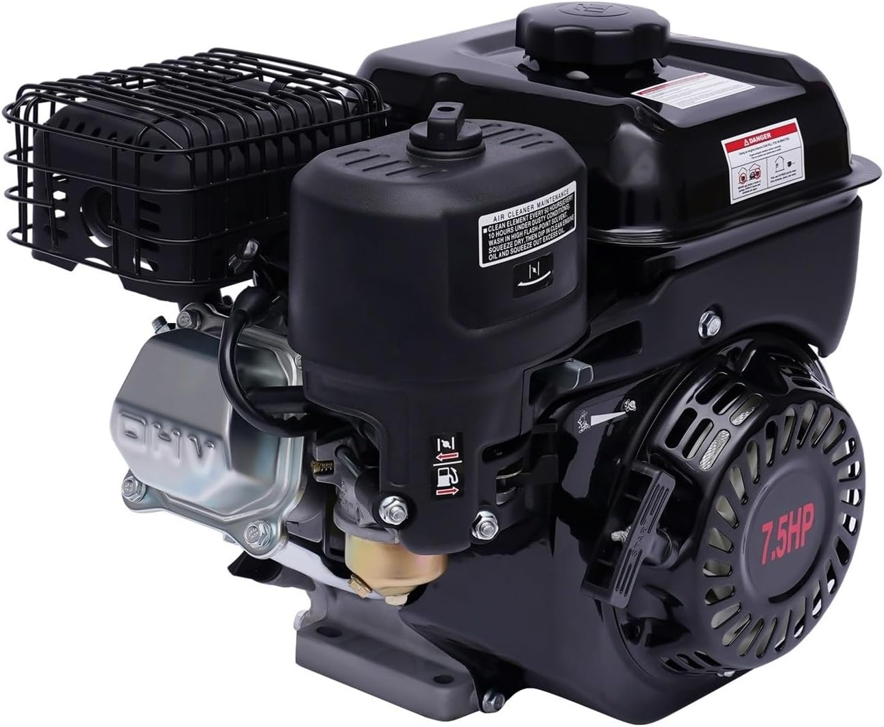4 Stroke 7.5 HP Petrol Engine OHV Stationary Motor Kart Engine Single Cylinder Engine 210CC 5100W for Cars Speedboats image number 2