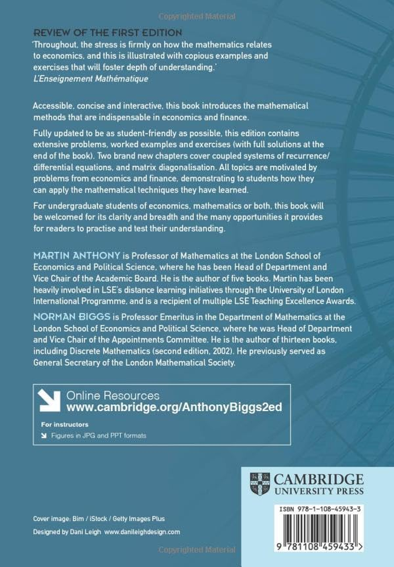 Mathematics for Economics and Finance: Methods and Modelling image number 2