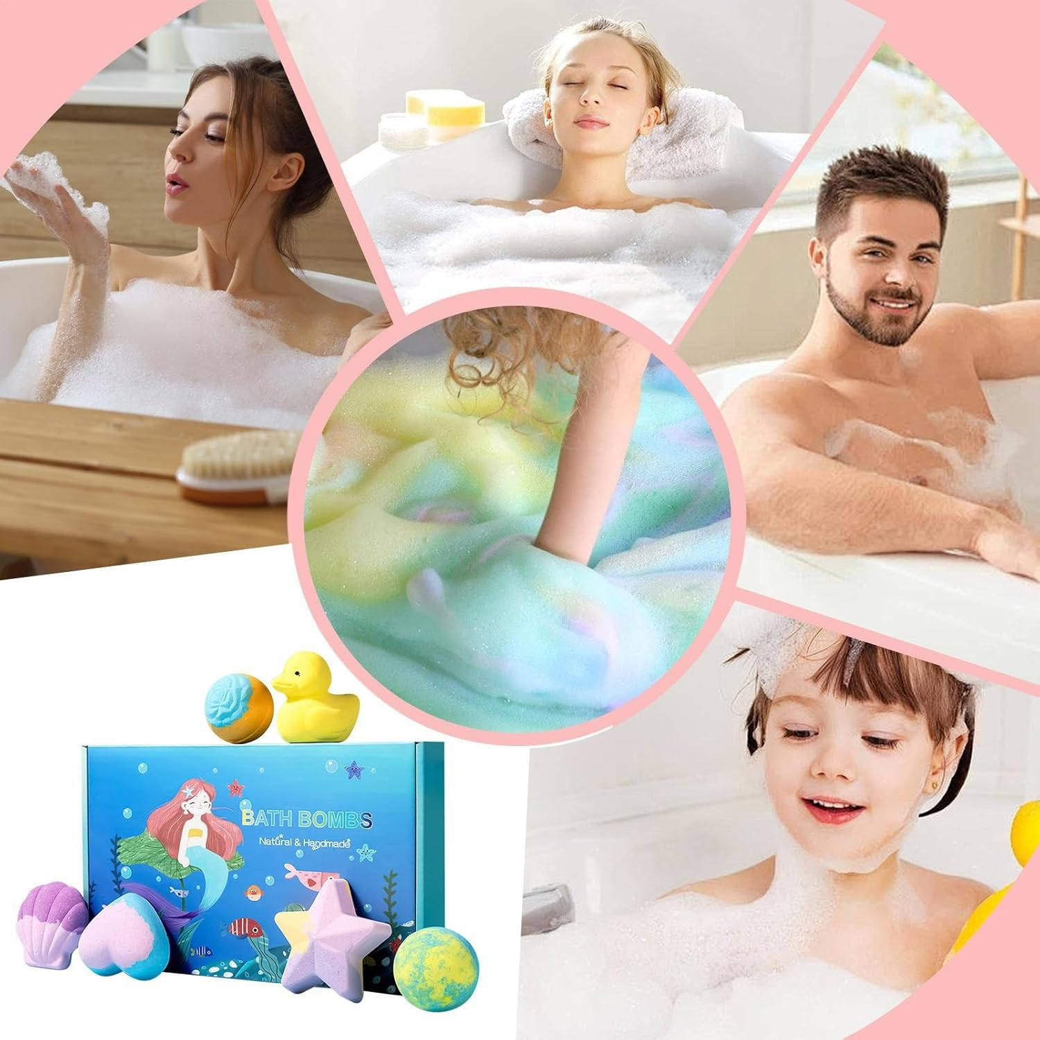 Frfik Bath Salt Ball - Bath Salts | Relaxing Skin Cleanser for Women Kids Spa Home Bathroom Hotel Travel All Skin Types image number 6