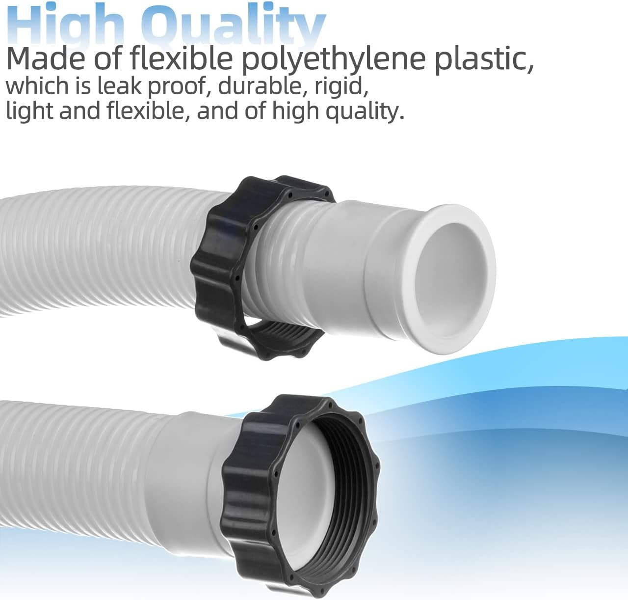 1.5" Diameter 29060E Pool Pump Replacement Hose for Intex Filter Pumps Sand Pump & Saltwater Systems - 59" Long(2 Pack) image number 3