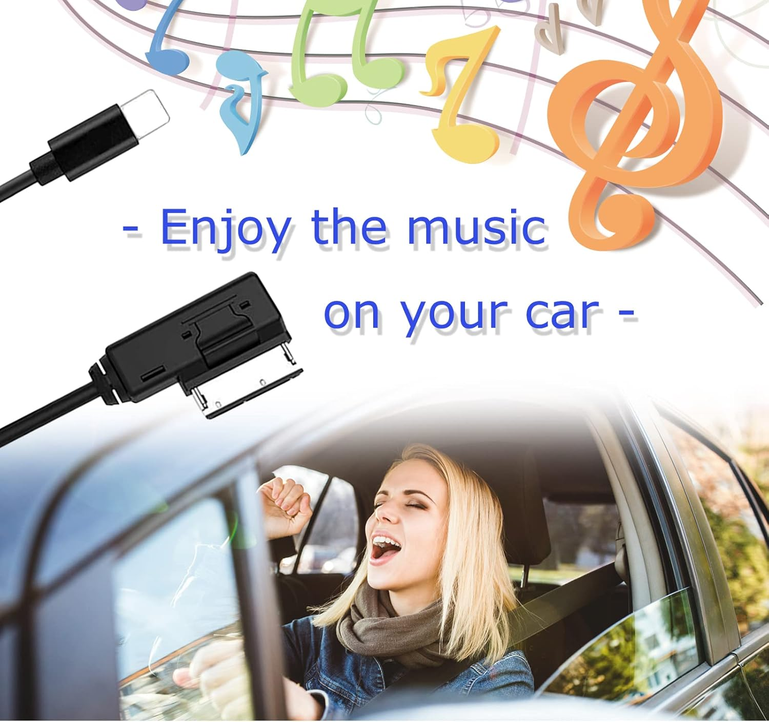 AUX Cable AMI MDI MMI Music Interface Adapter Compatible for Ip13 12 Pro Max XS Max for A4 A5 A6 A8 Q5 Q7 R8 with 3G+MMI System image number 3